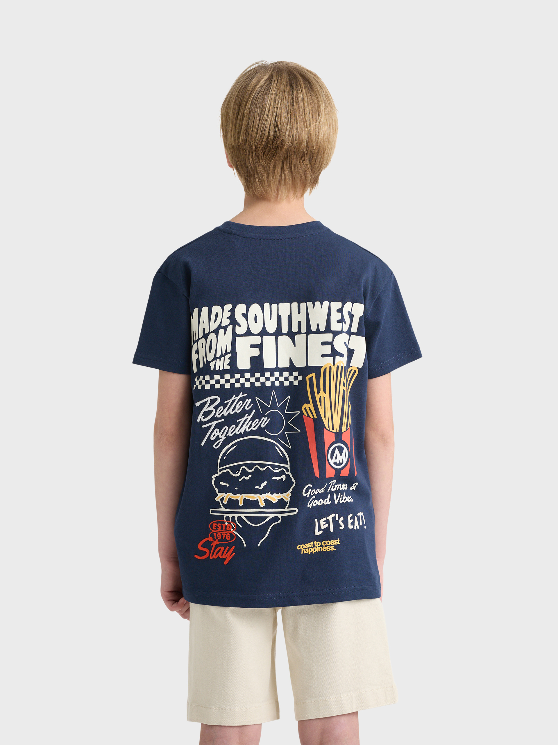 CAMISETA HAPPINESS KIDS AZUL MARINO