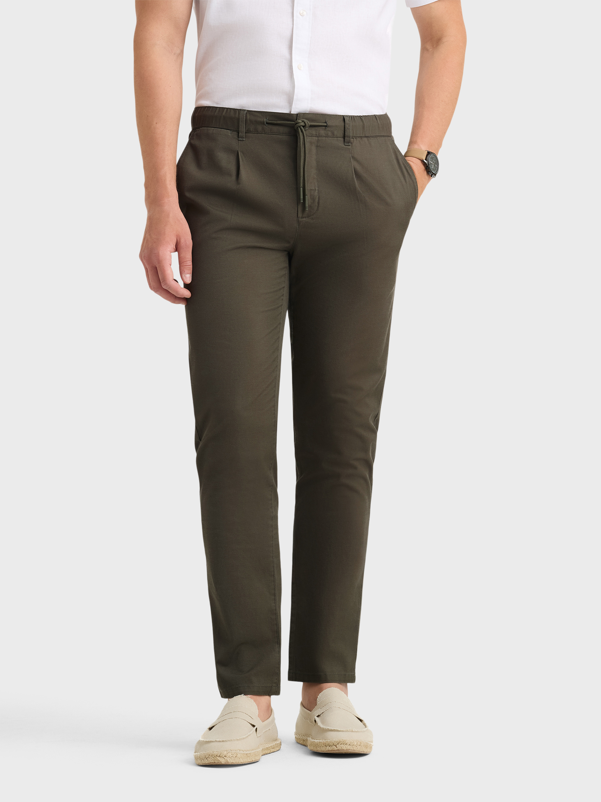 PANTALON LINO VERDE