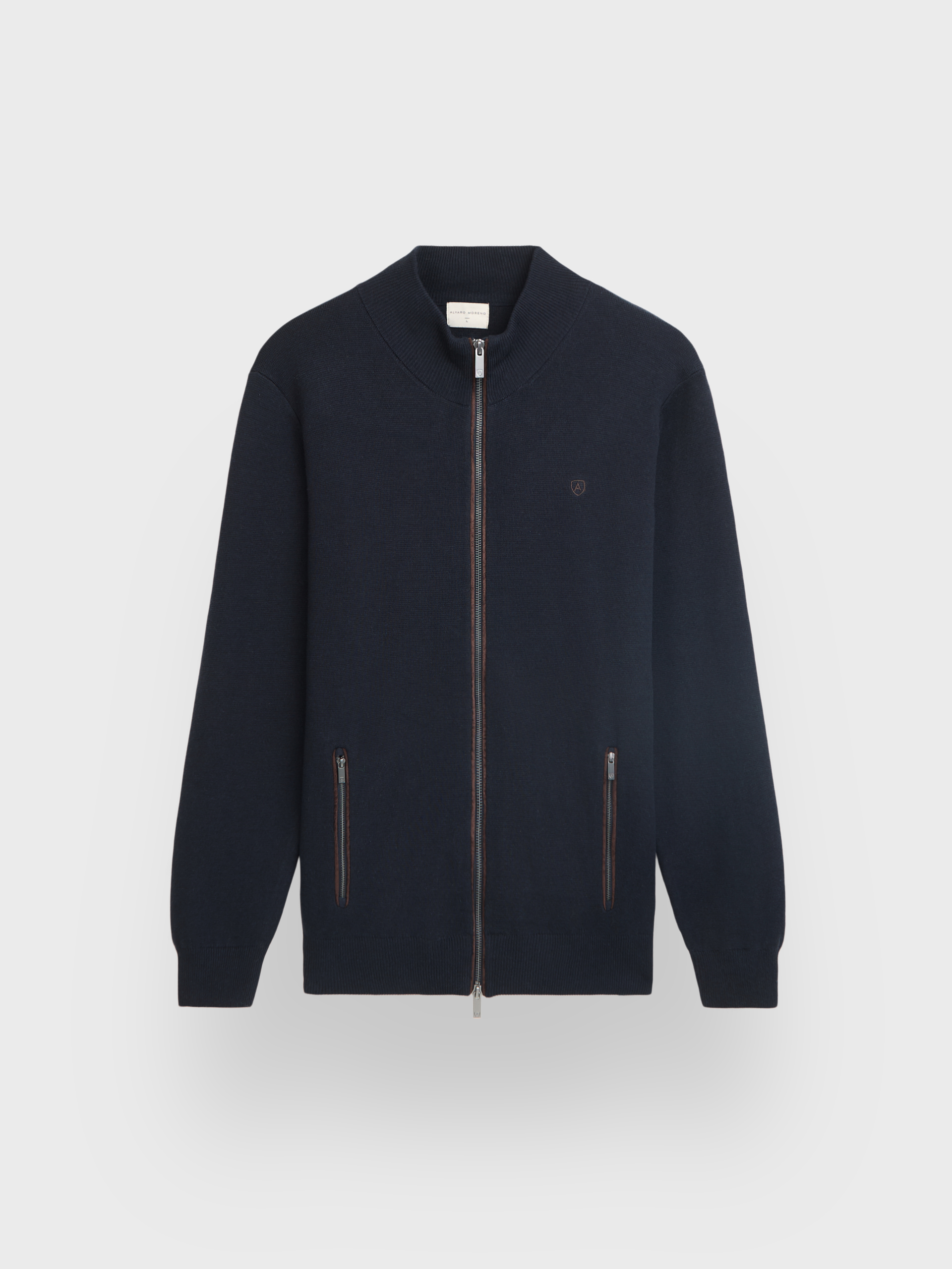 CARDIGAN CONTRASTE AZUL MARINO