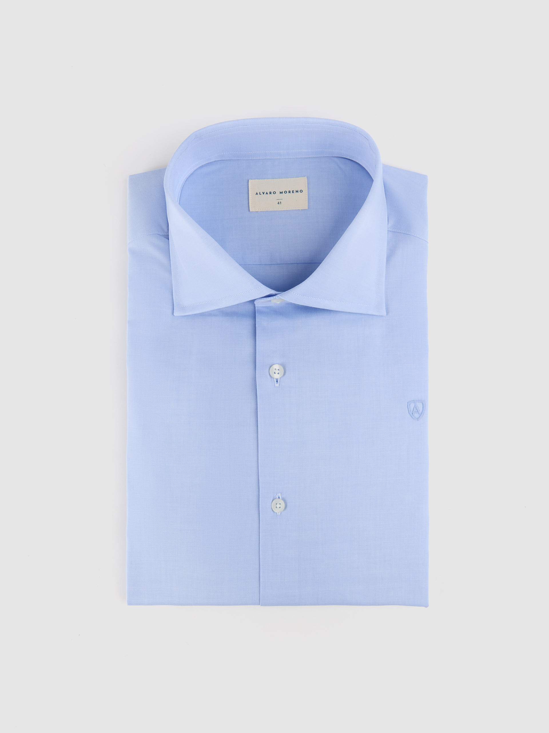 CAMISA VESTIR TWILL AZUL