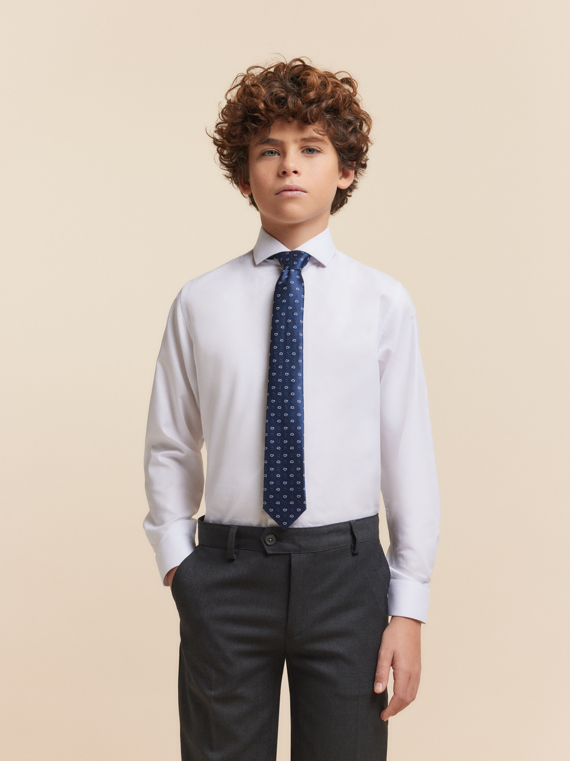 CAMISA VESTIR ESTRUCTURA KIDS BLANCO