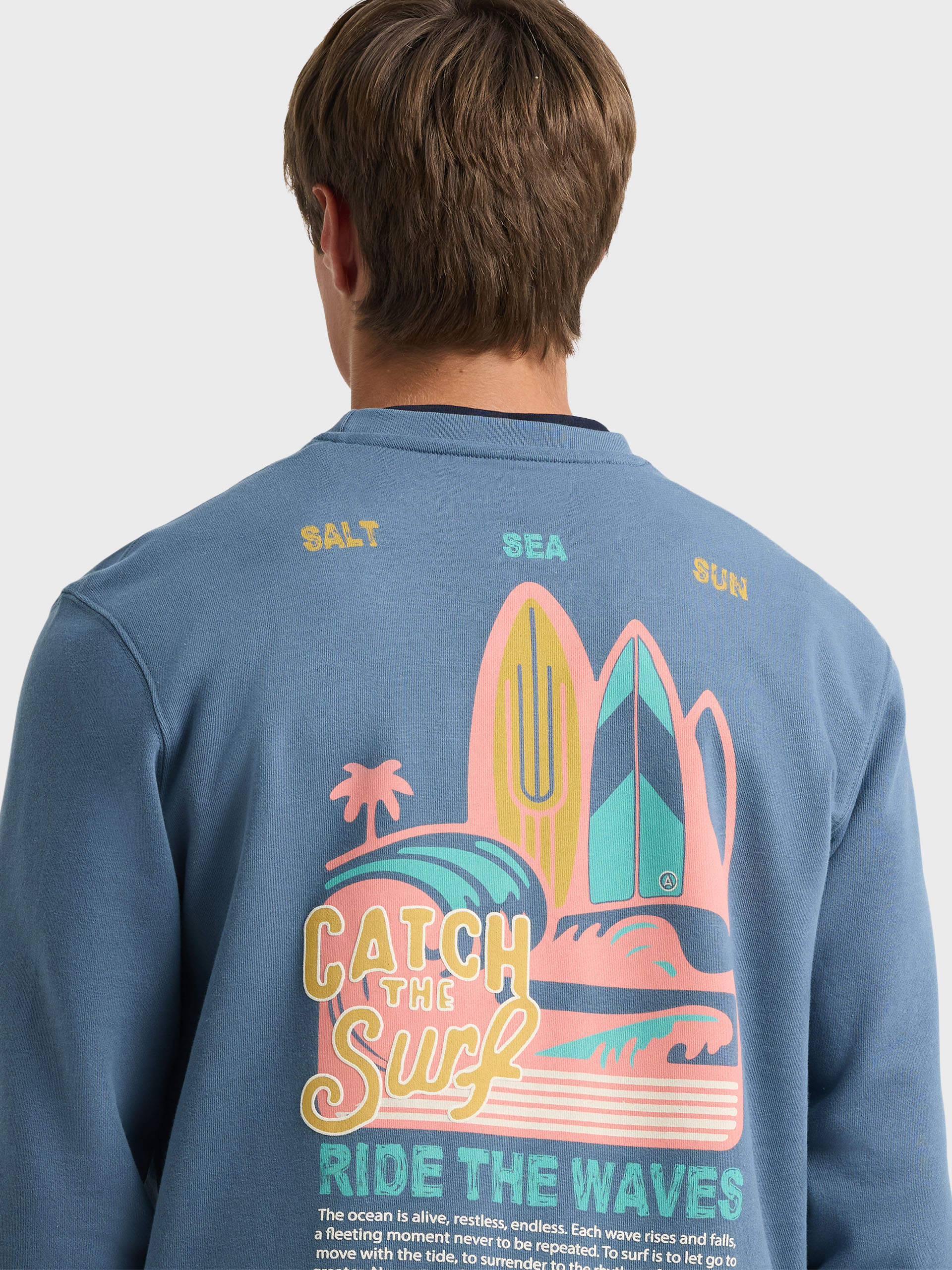 SUDADERA SURF AZUL
