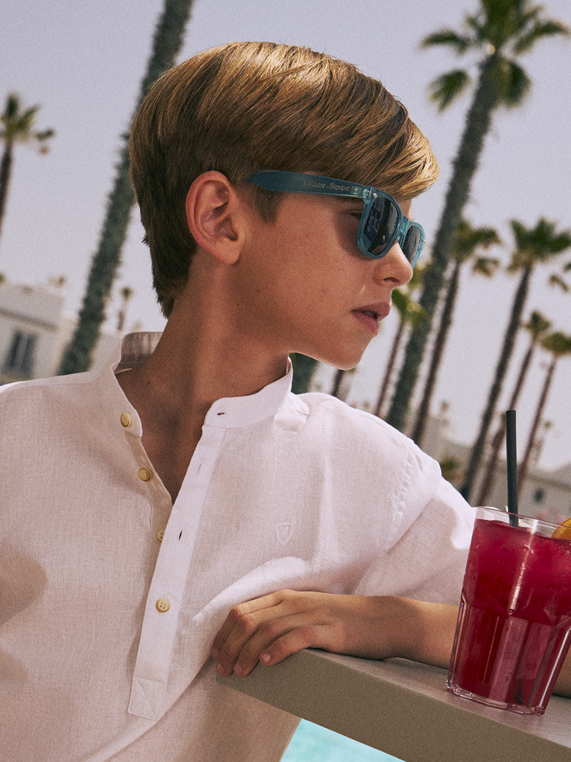 POLERA MAO CONTRASTE KIDS BLANCO