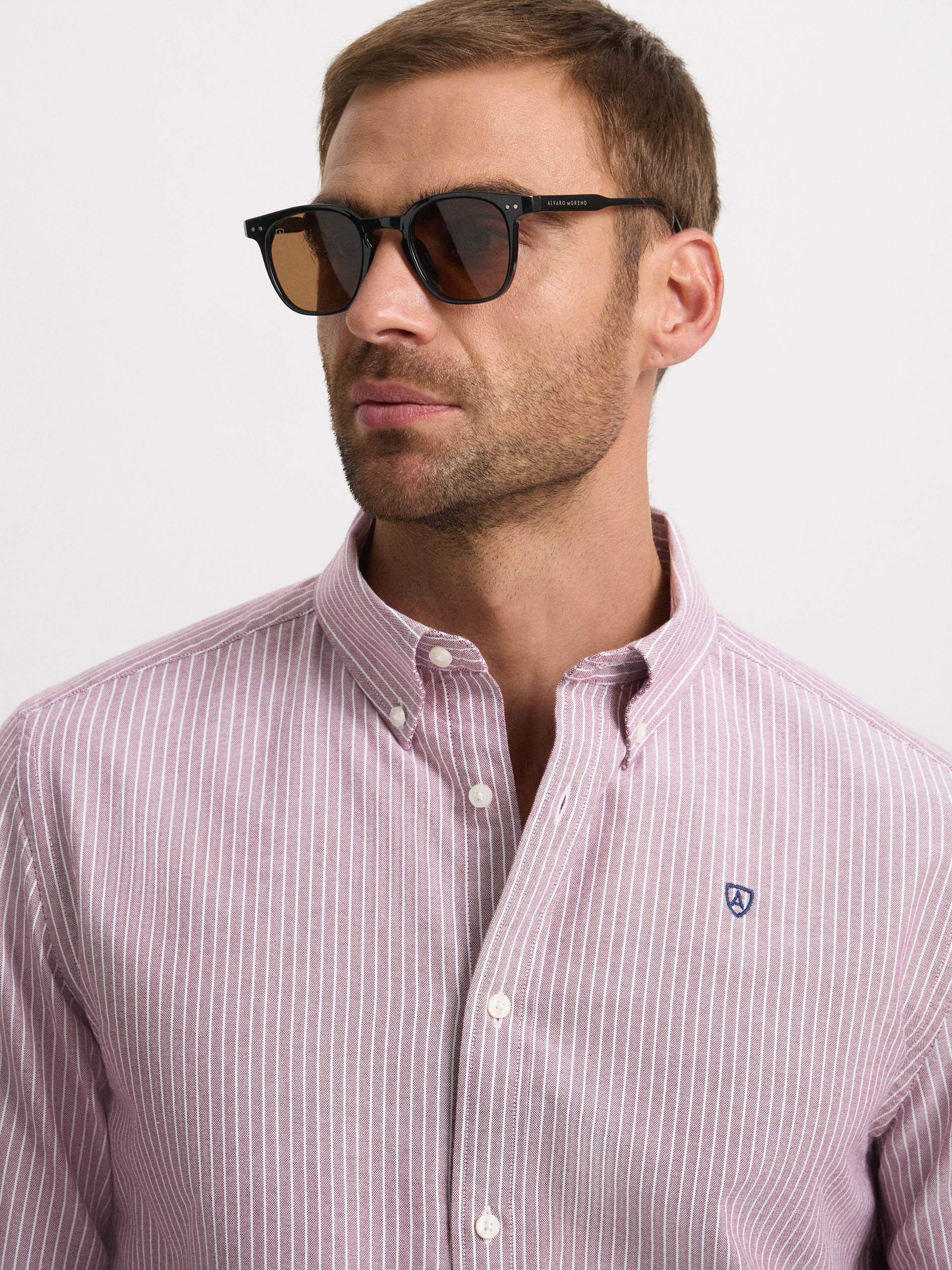 CAMISA OXFORD RAYAS DOWN