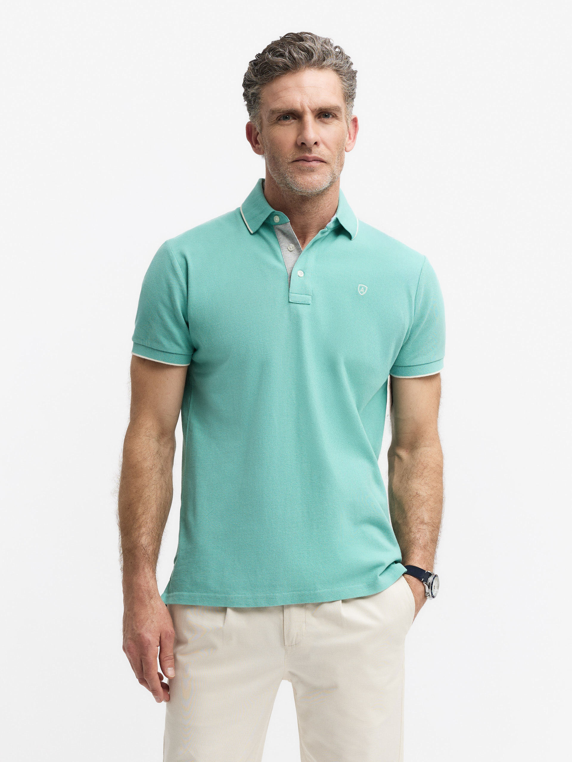 POLO CONTRAST VERDE
