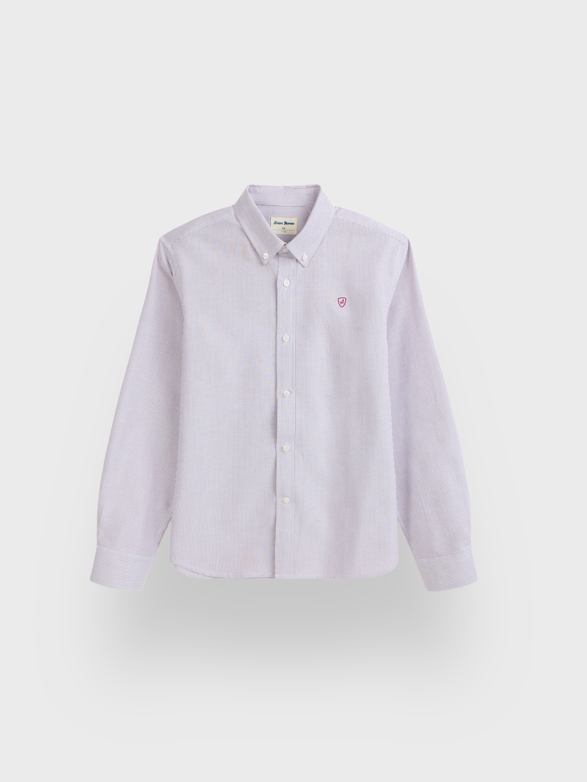 CAMISA OXFORD MIL RAYAS KIDS BURDEOS