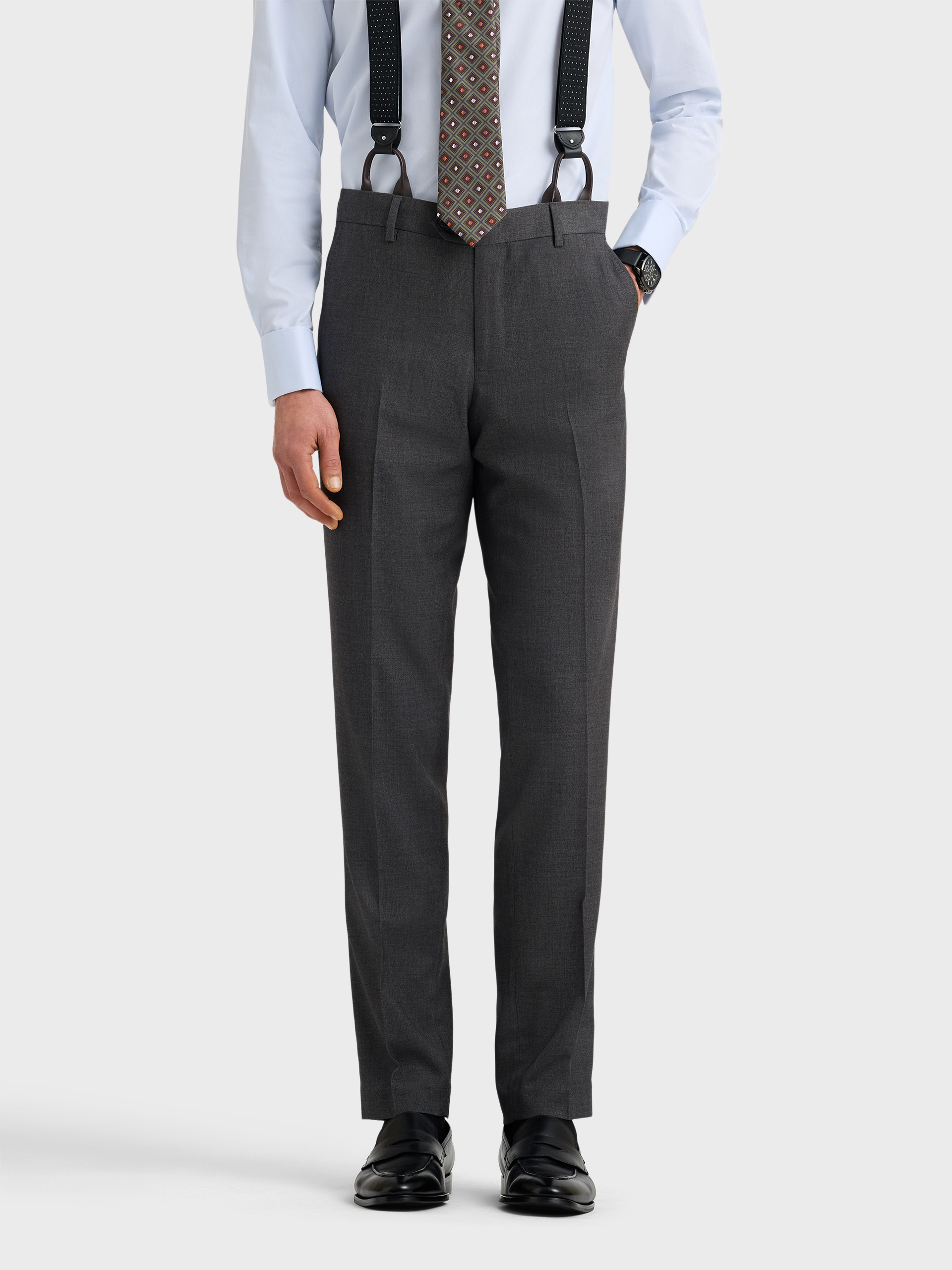 PANTALON FIL A FIL GRIS