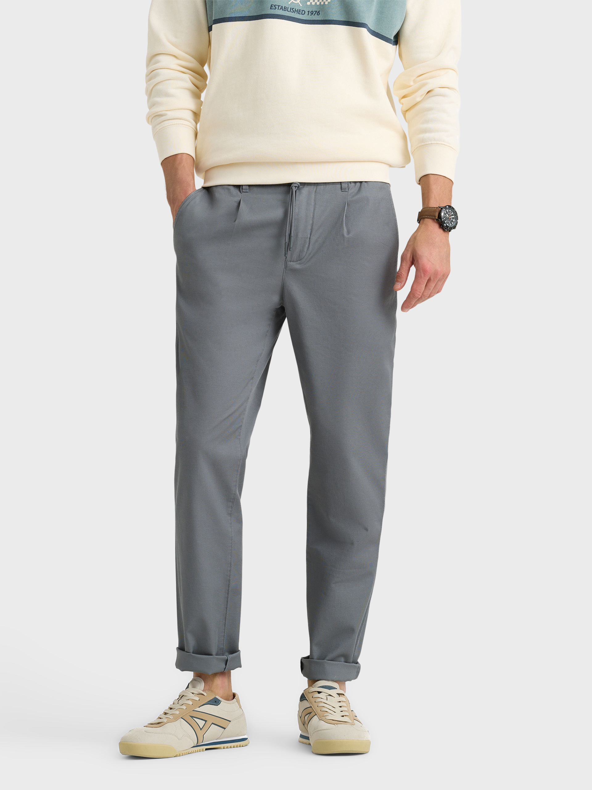 PANTALON LINO AZUL