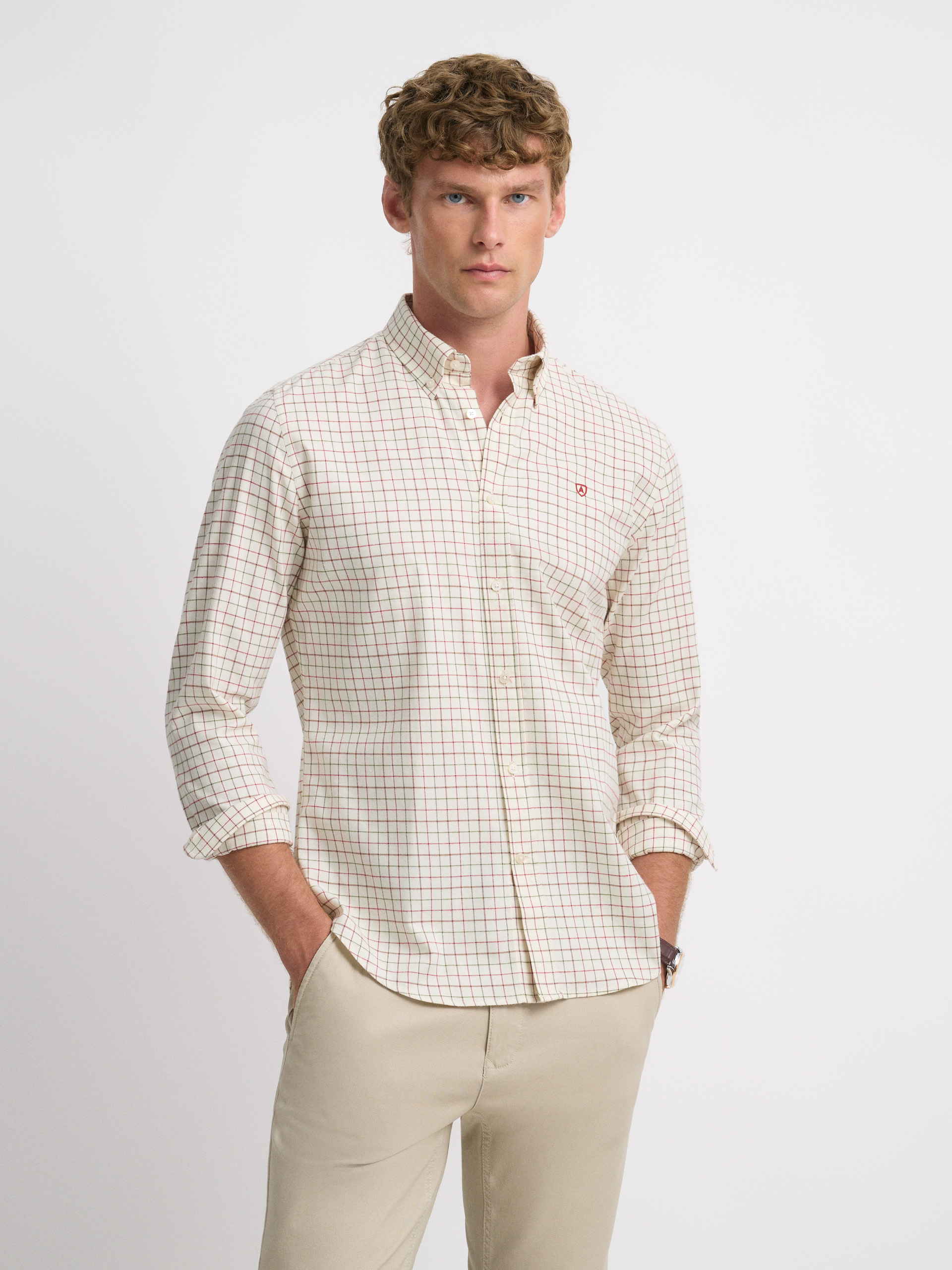 CAMISA FLANNEL CHECKS BURDEOS
