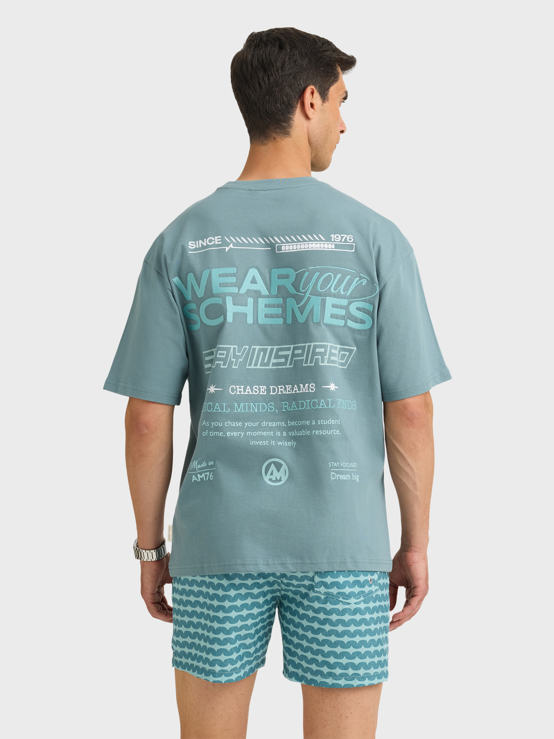 CAMISETA SCHEMES AZUL