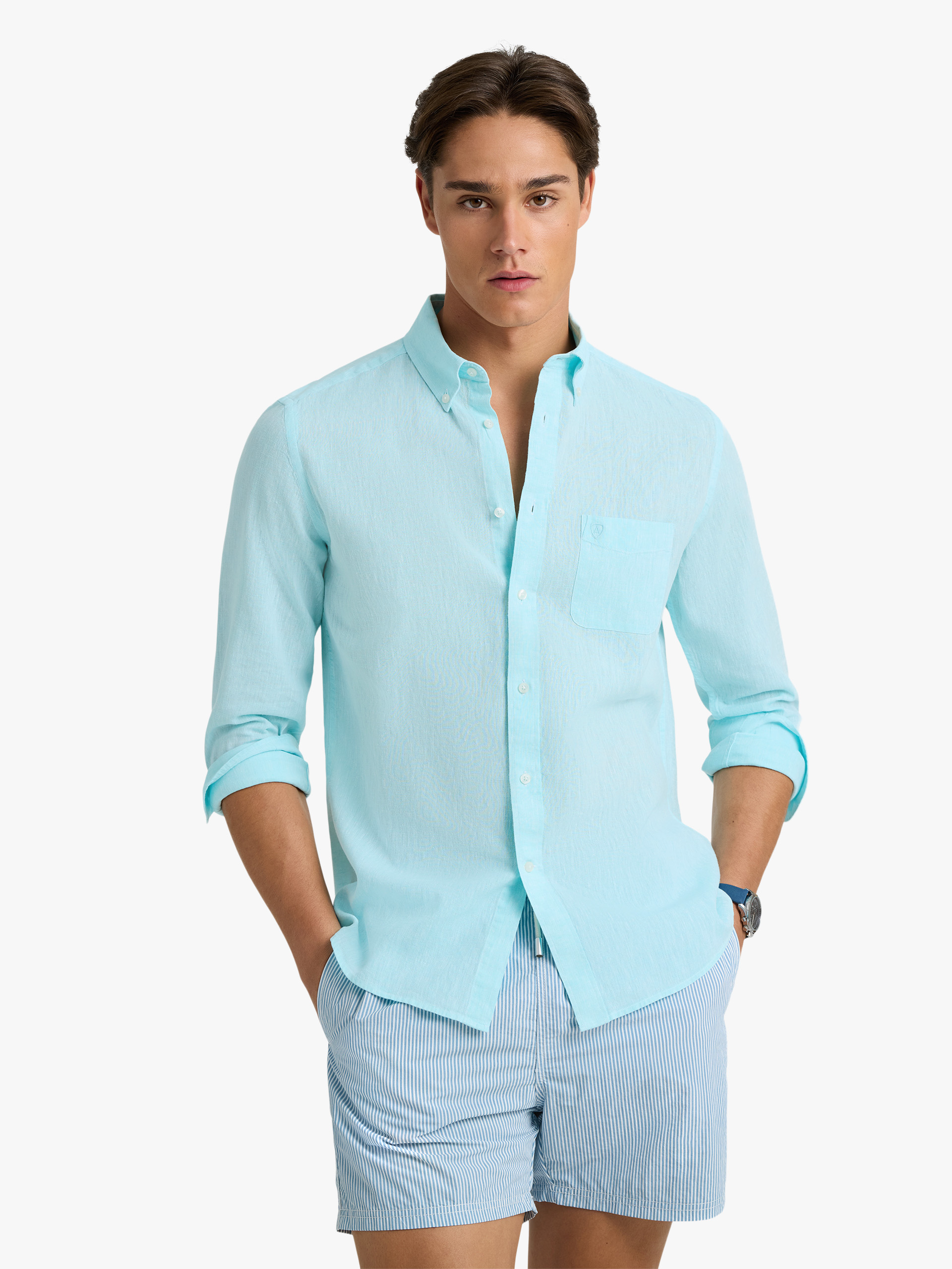 CAMISA LINO BOLSILLO