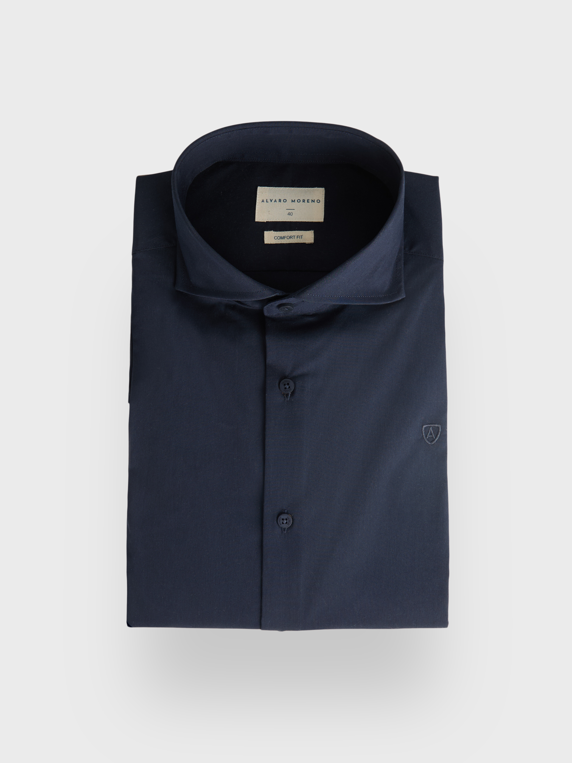 CAMISA COMFORT SOLID AZUL MARINO
