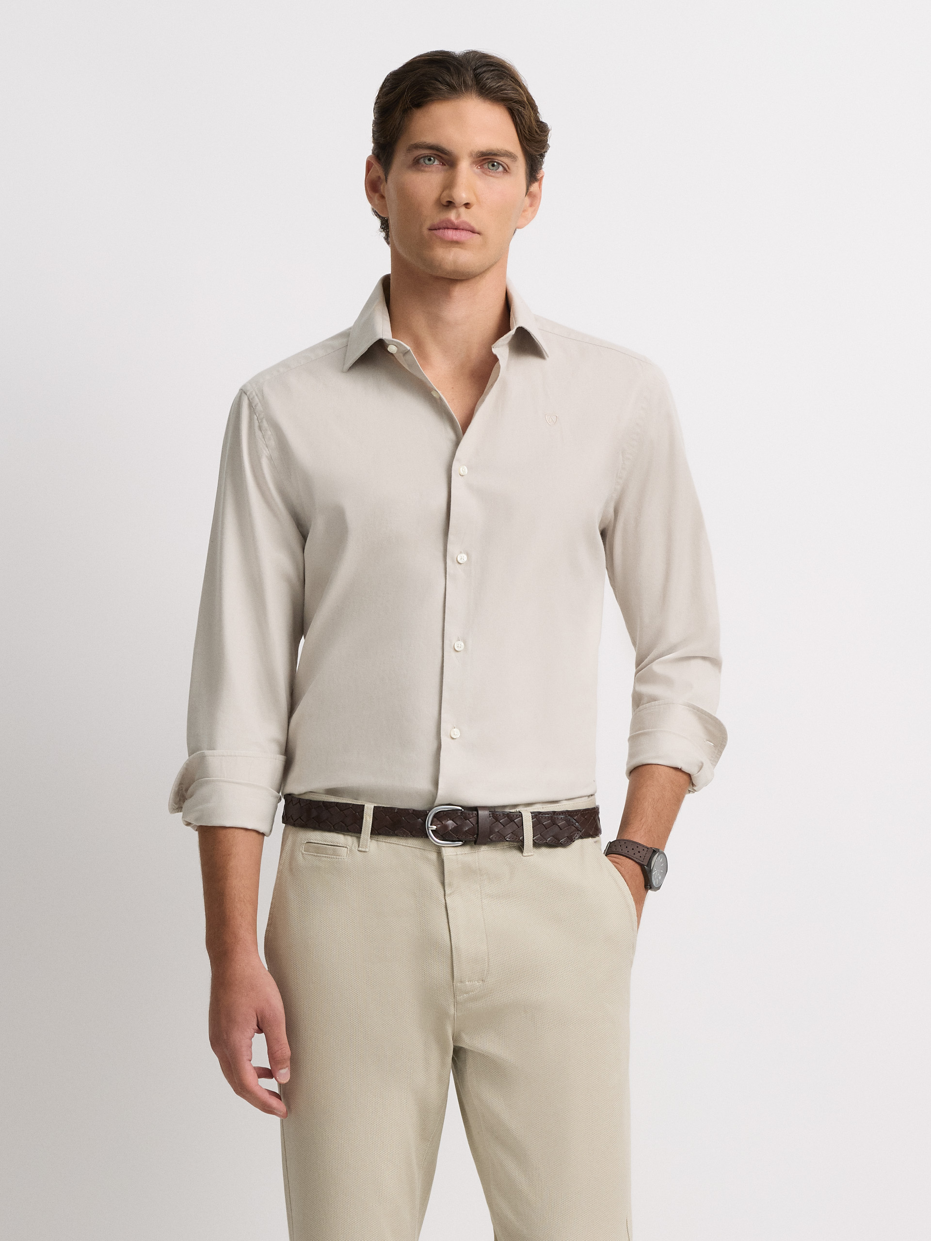 CAMISA TWILL PEACH