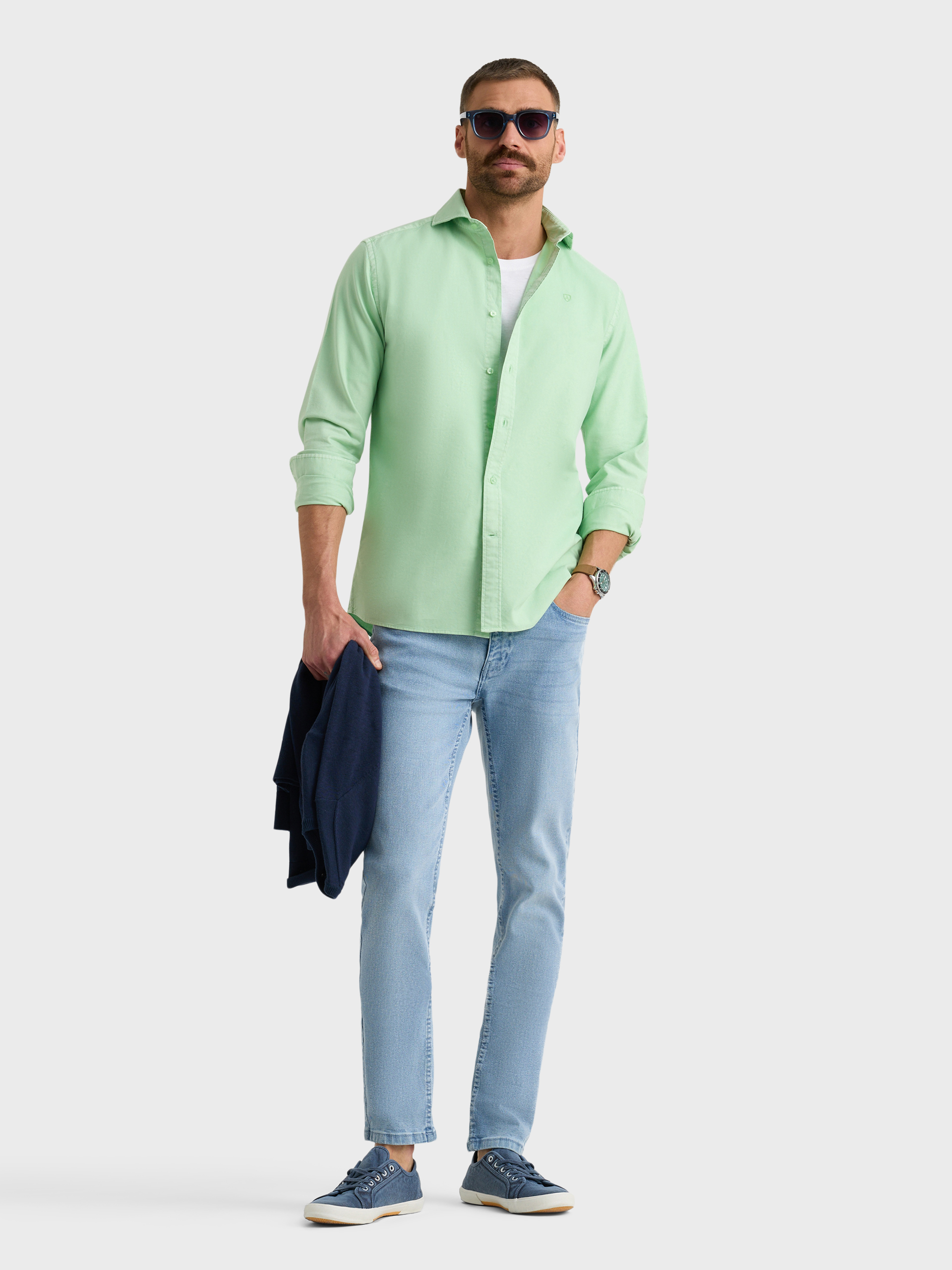 CAMISA OXFORD DYE TIE COLLAR