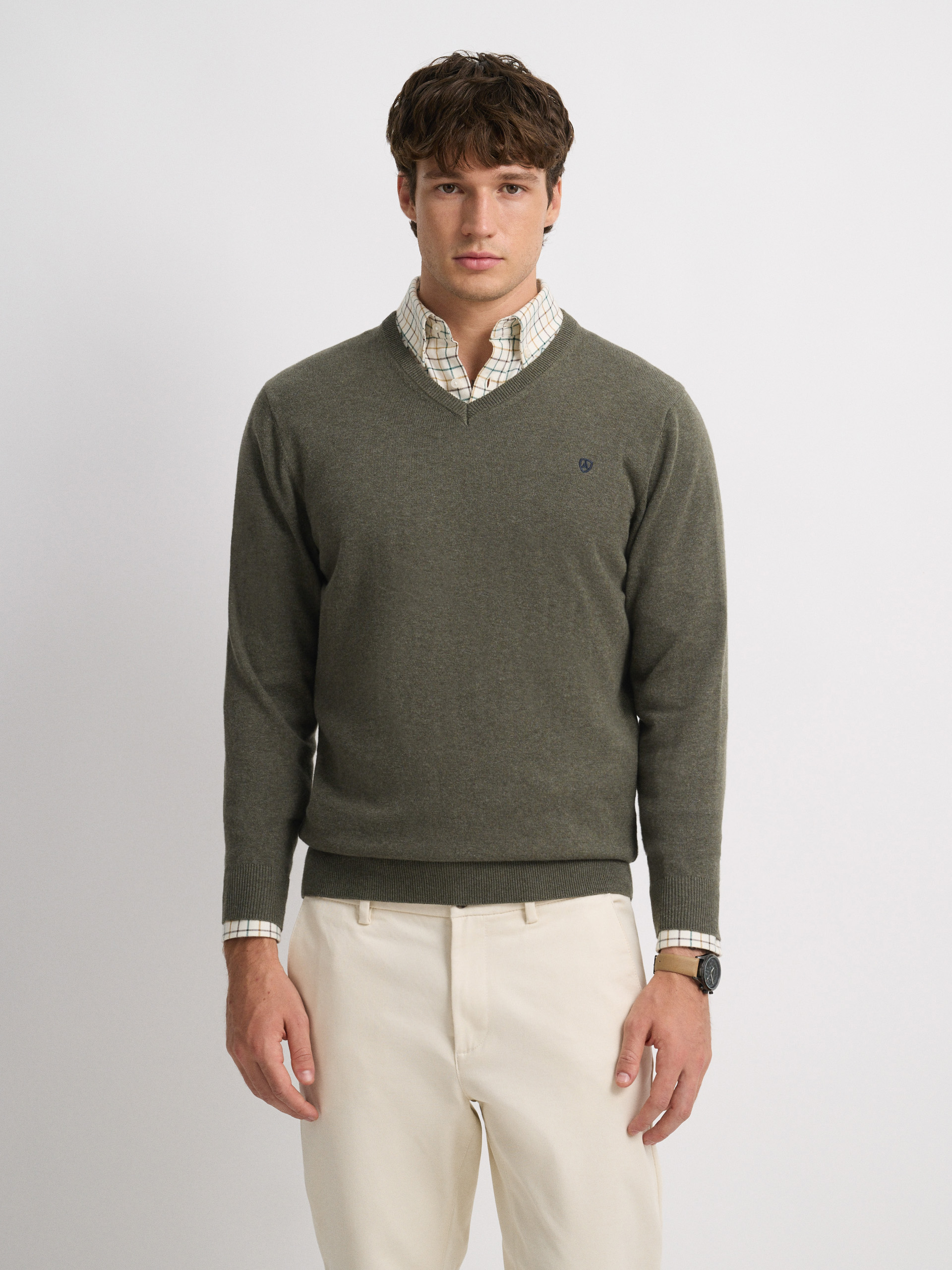 JERSEY V-NECK TRENDY VERDE