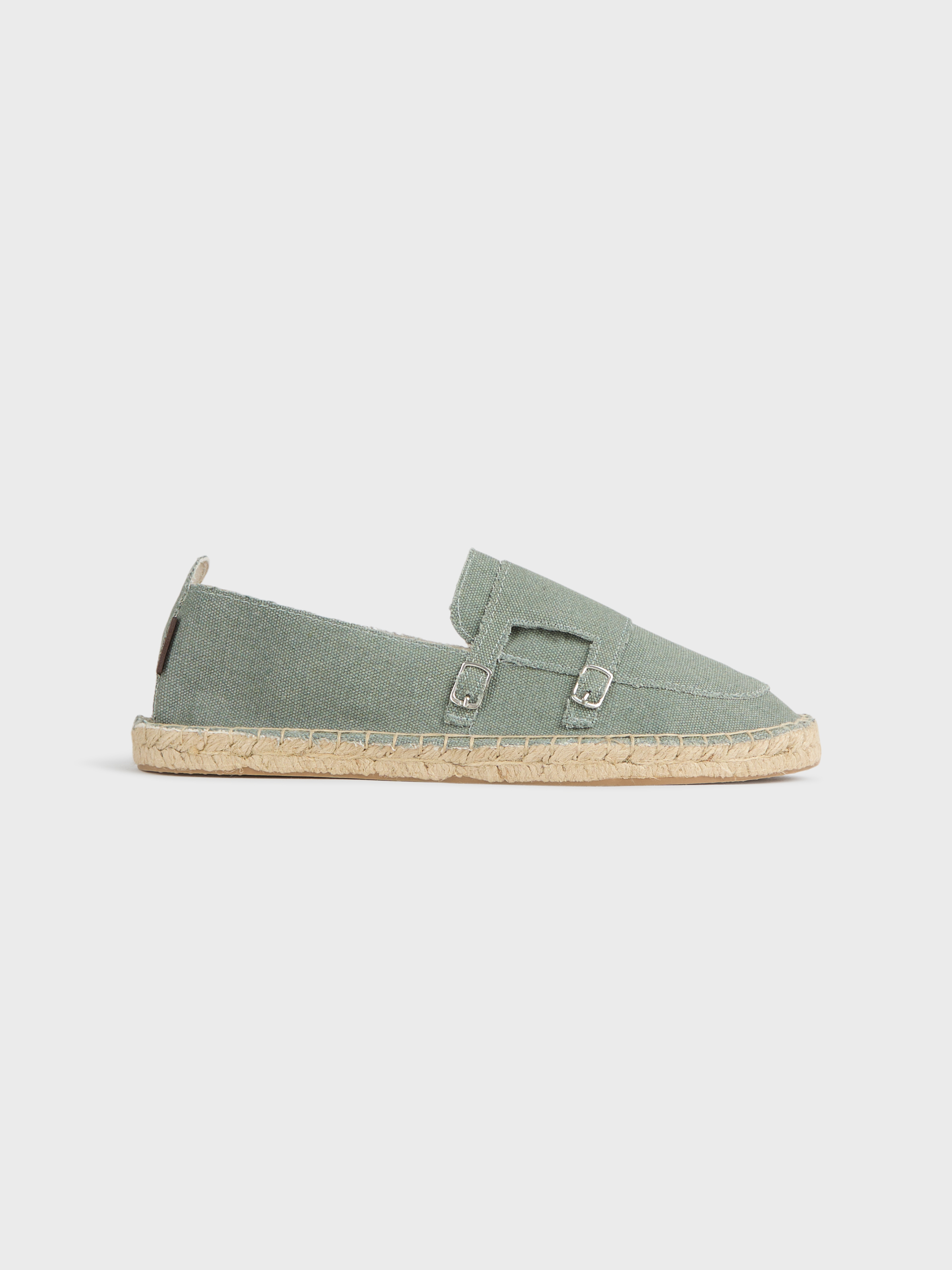 ESPADRILLES HEBILLAS CANVAS VERDE