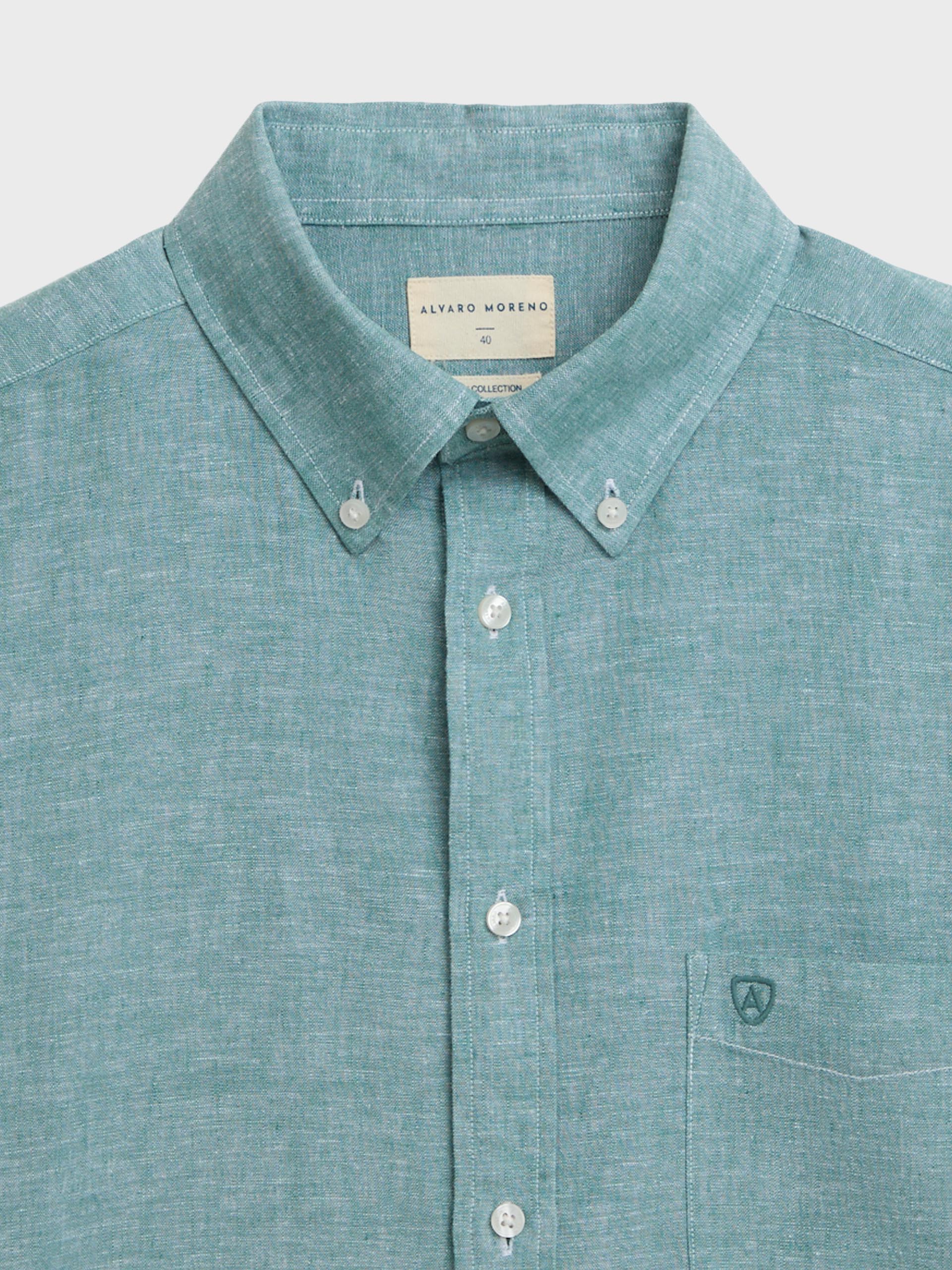 CAMISA LINO M.CORTA