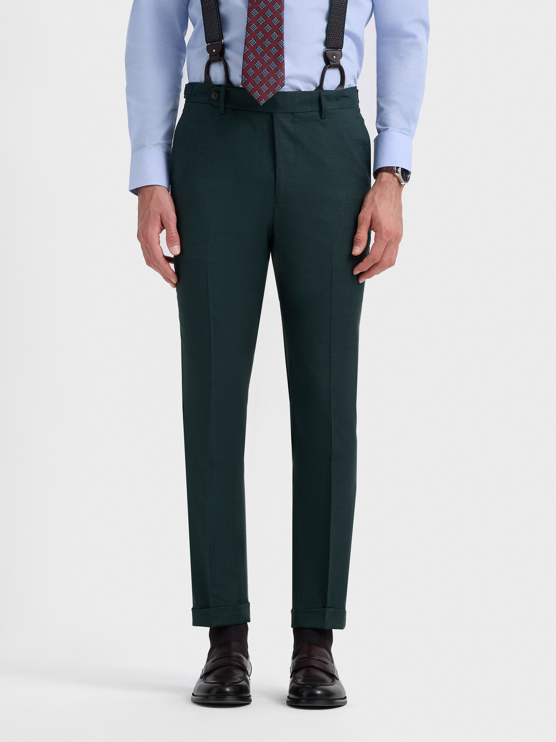 PANTALON NAPOLI MELANGE VERDE
