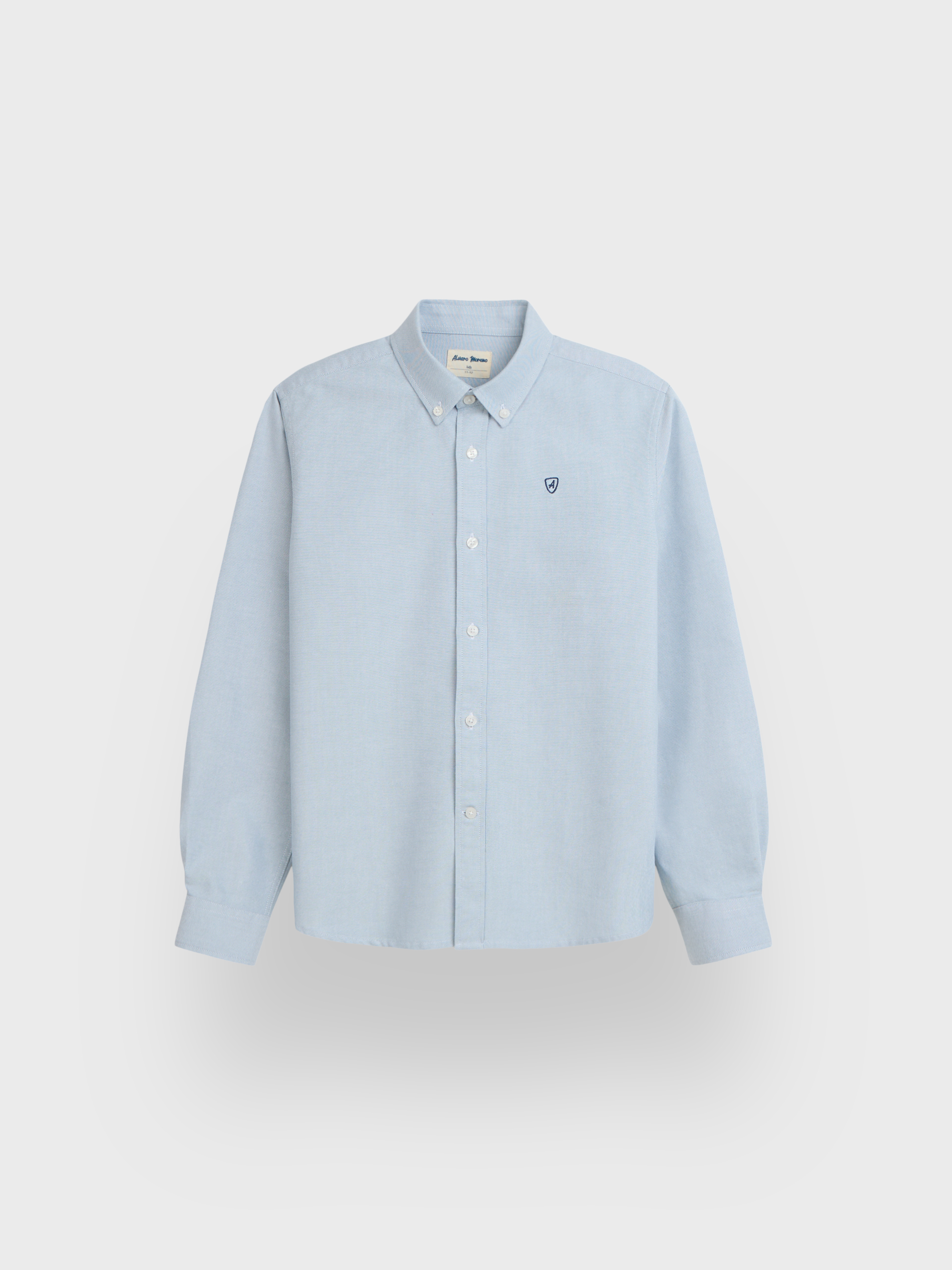 CAMISA OXFORD SOLID KIDS AZUL