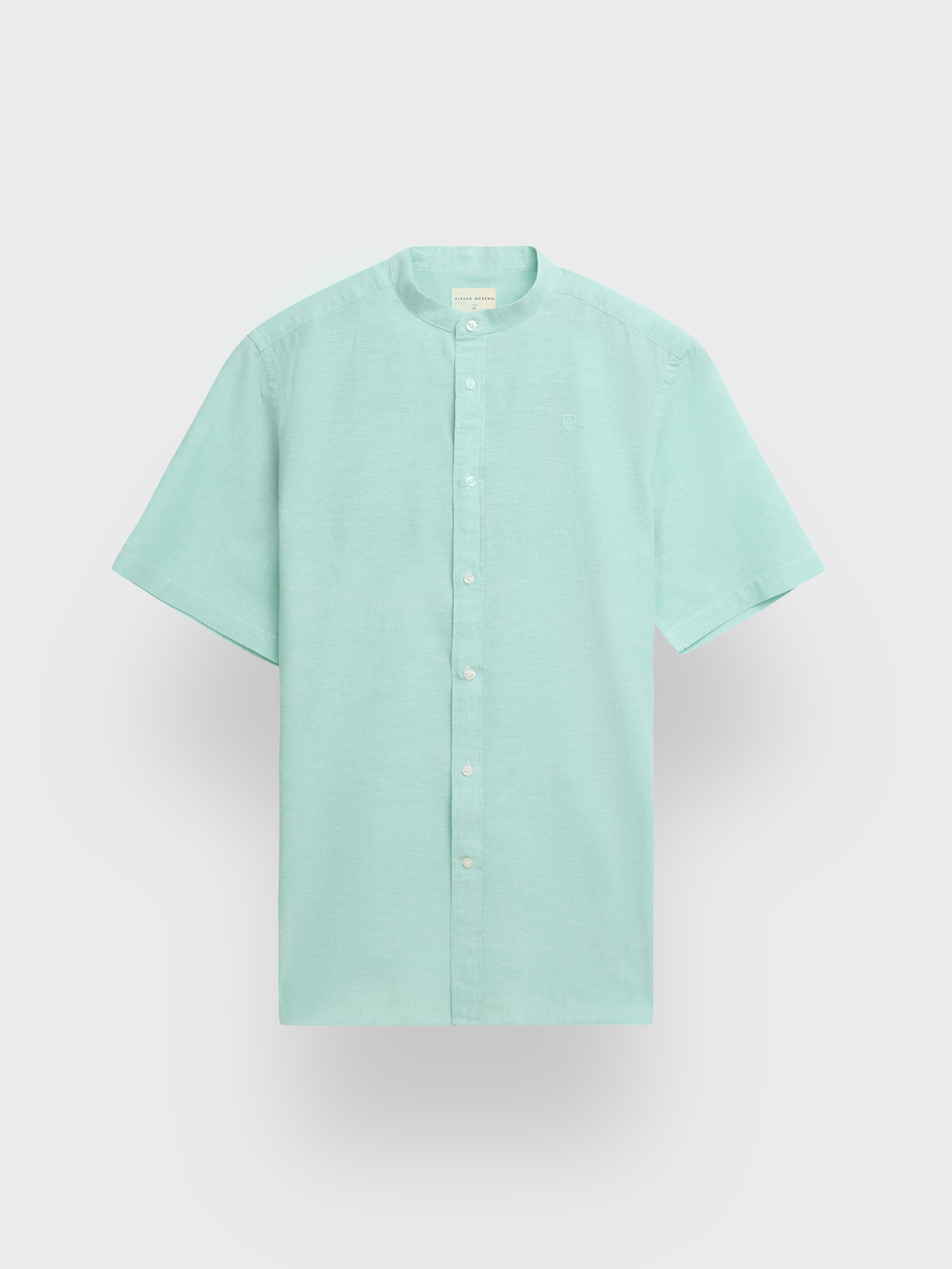 CAMISA LINO M.CORTA MAO VERDE
