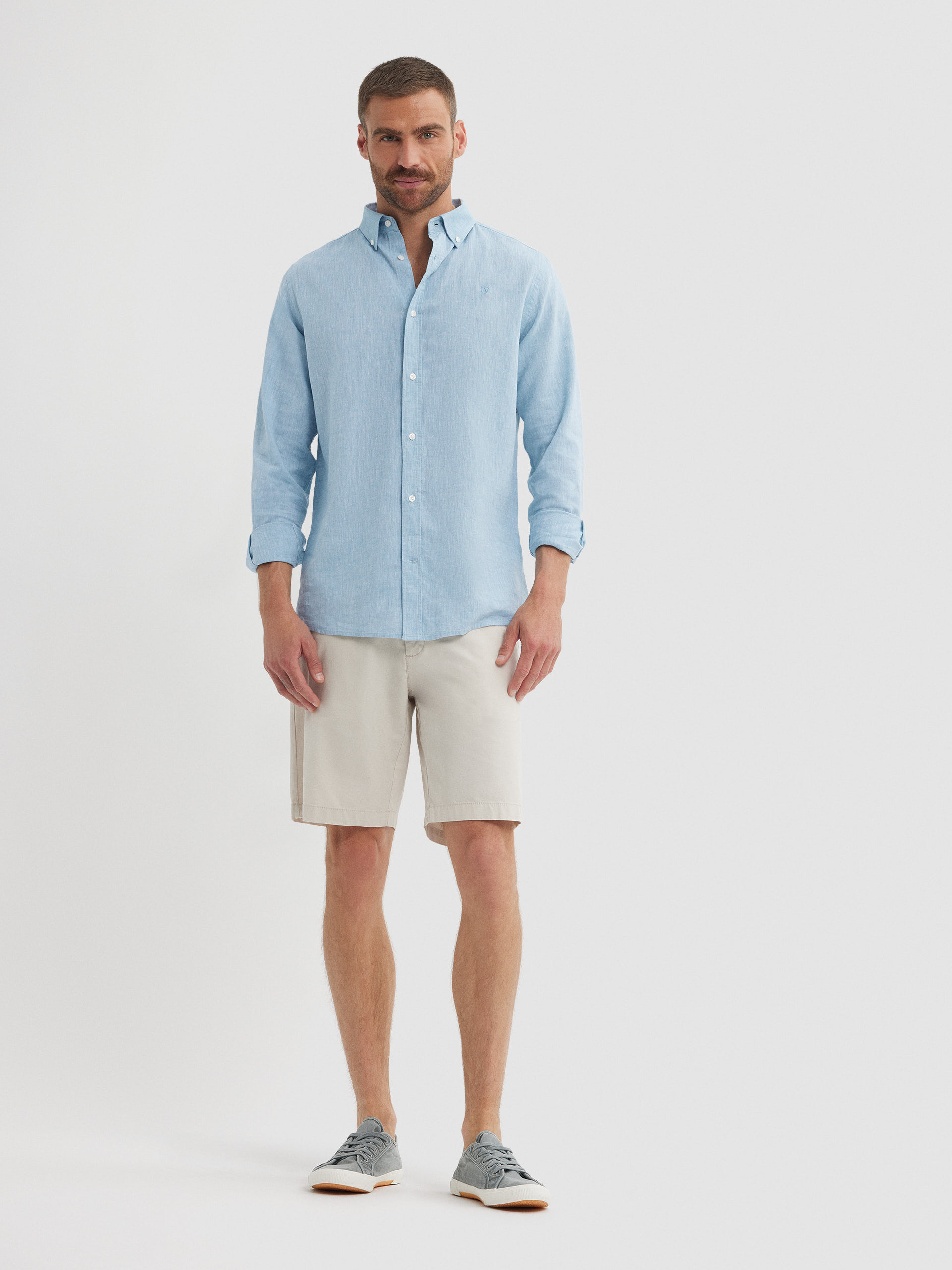 CAMISA LINO C. BOTON