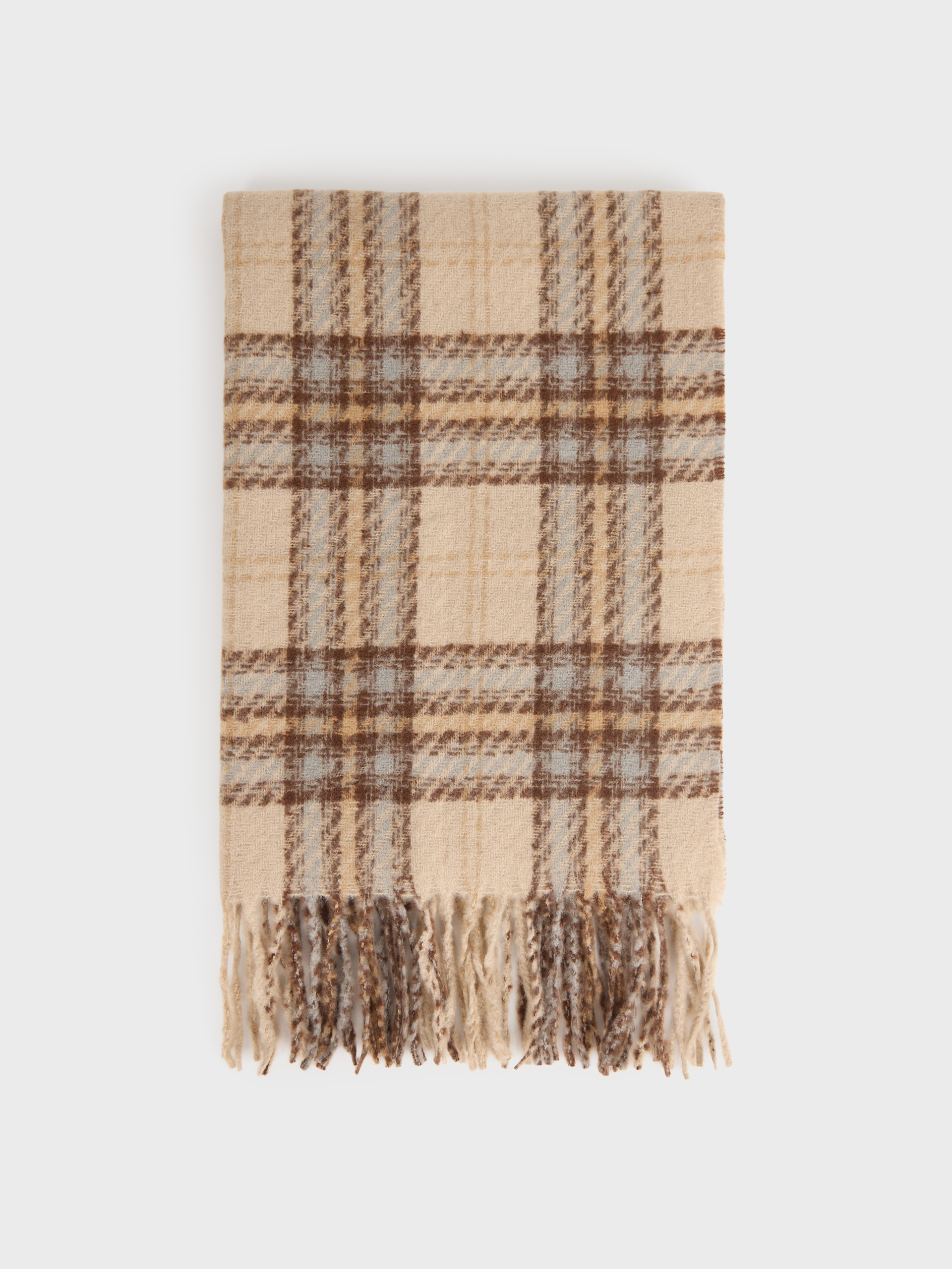 BUFANDA CUADROS BEIGE