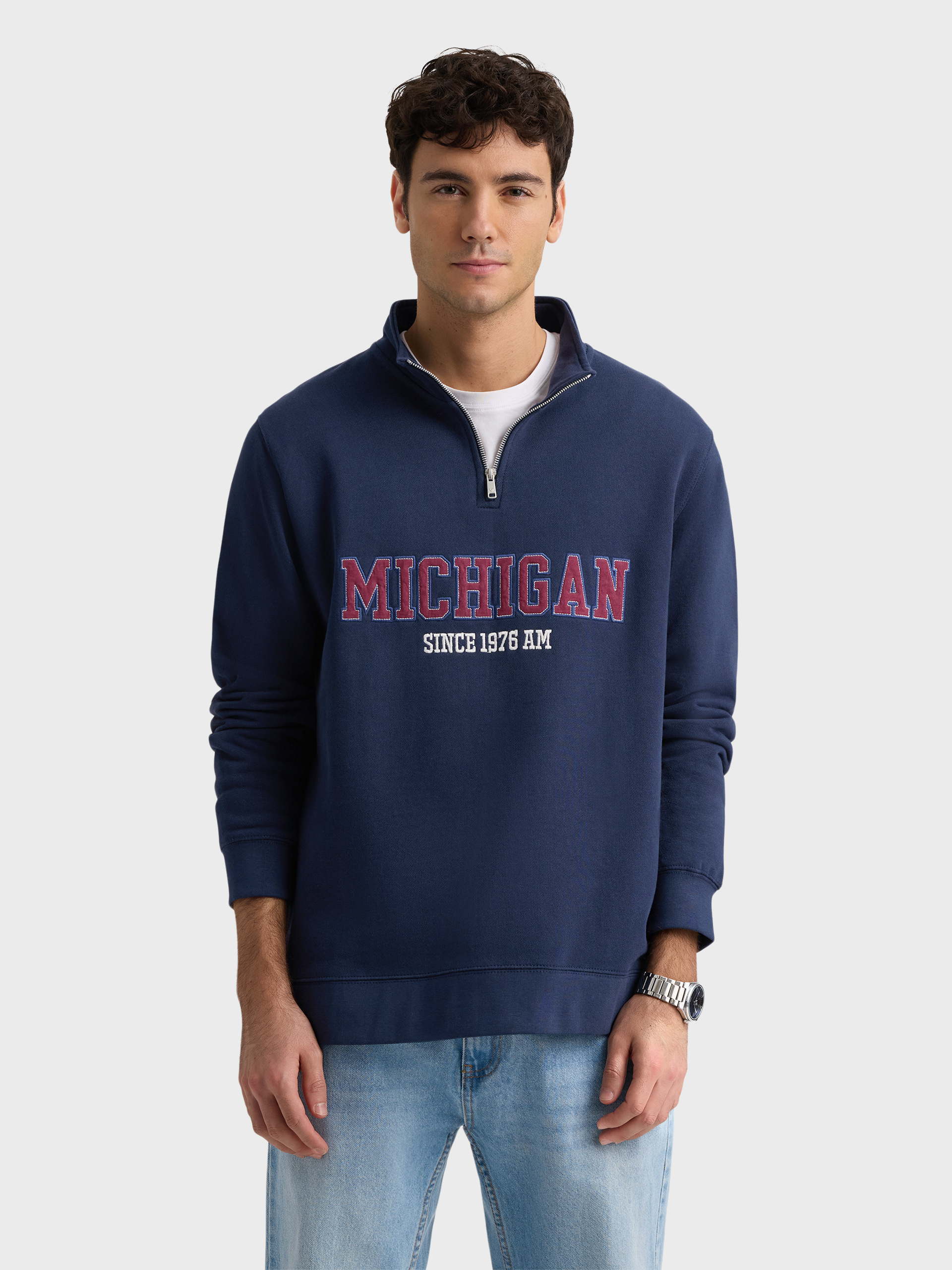 SUDADERA MICHIGAN AZUL MARINO