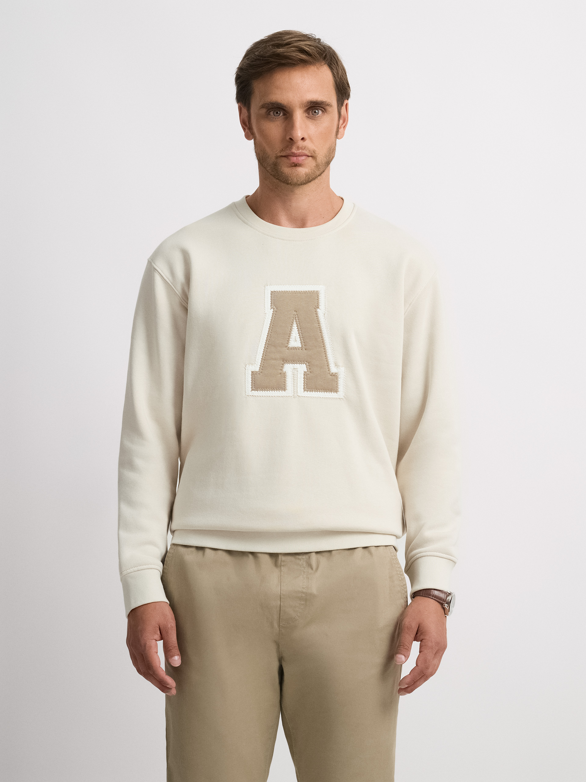 SUDADERA LOGO CRUDO