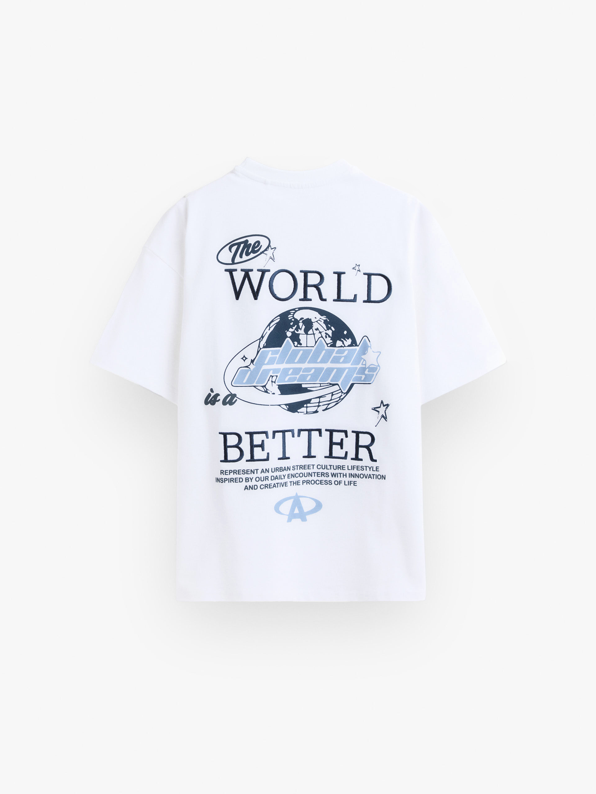 CAMISETA GLOBAL BLANCO