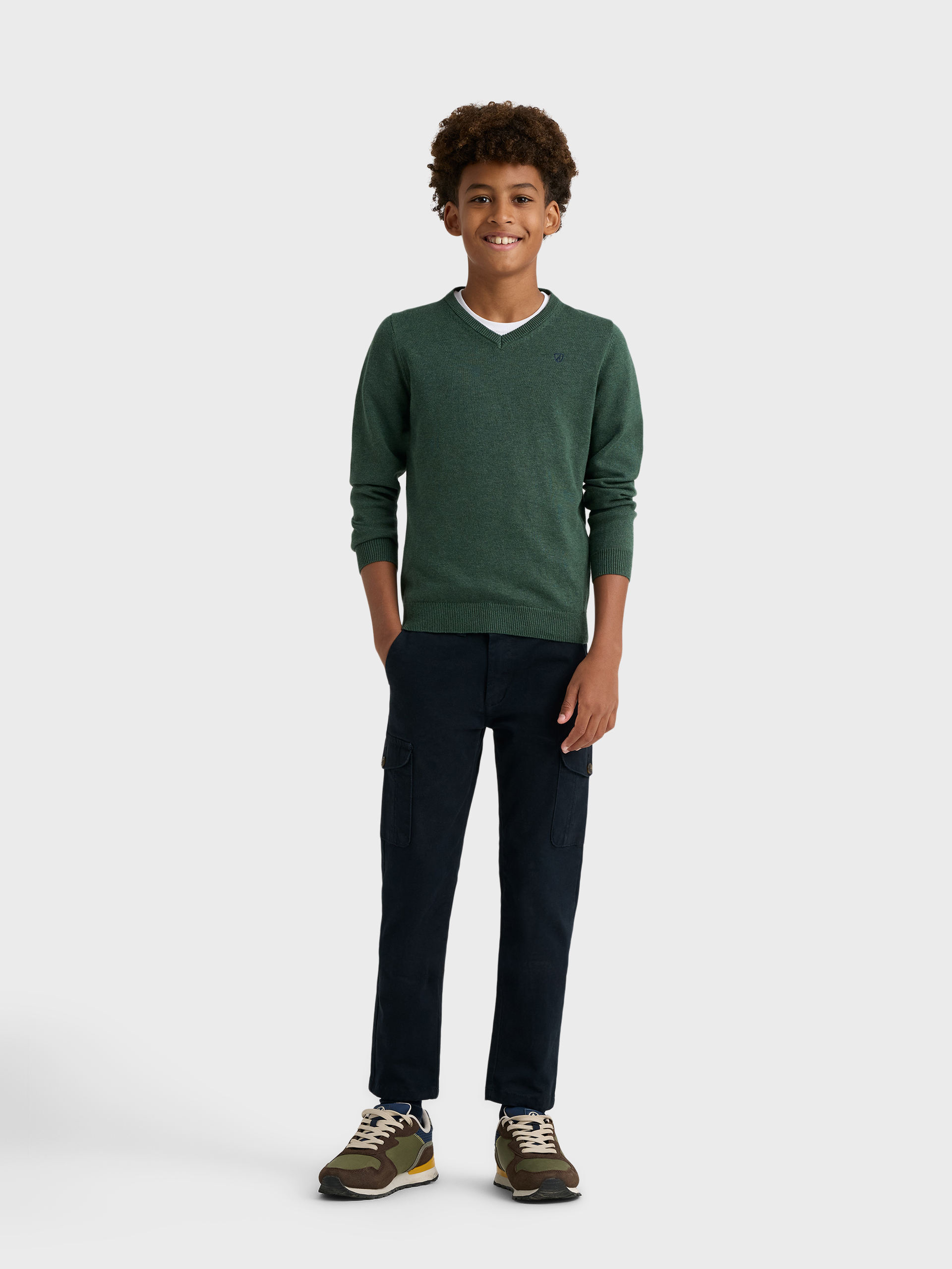 JERSEY V-NECK KIDS VERDE