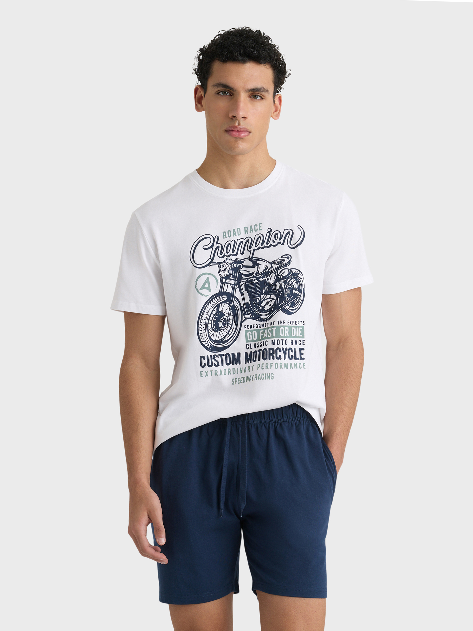 PIJAMA MOTORCYCLE BLANCO