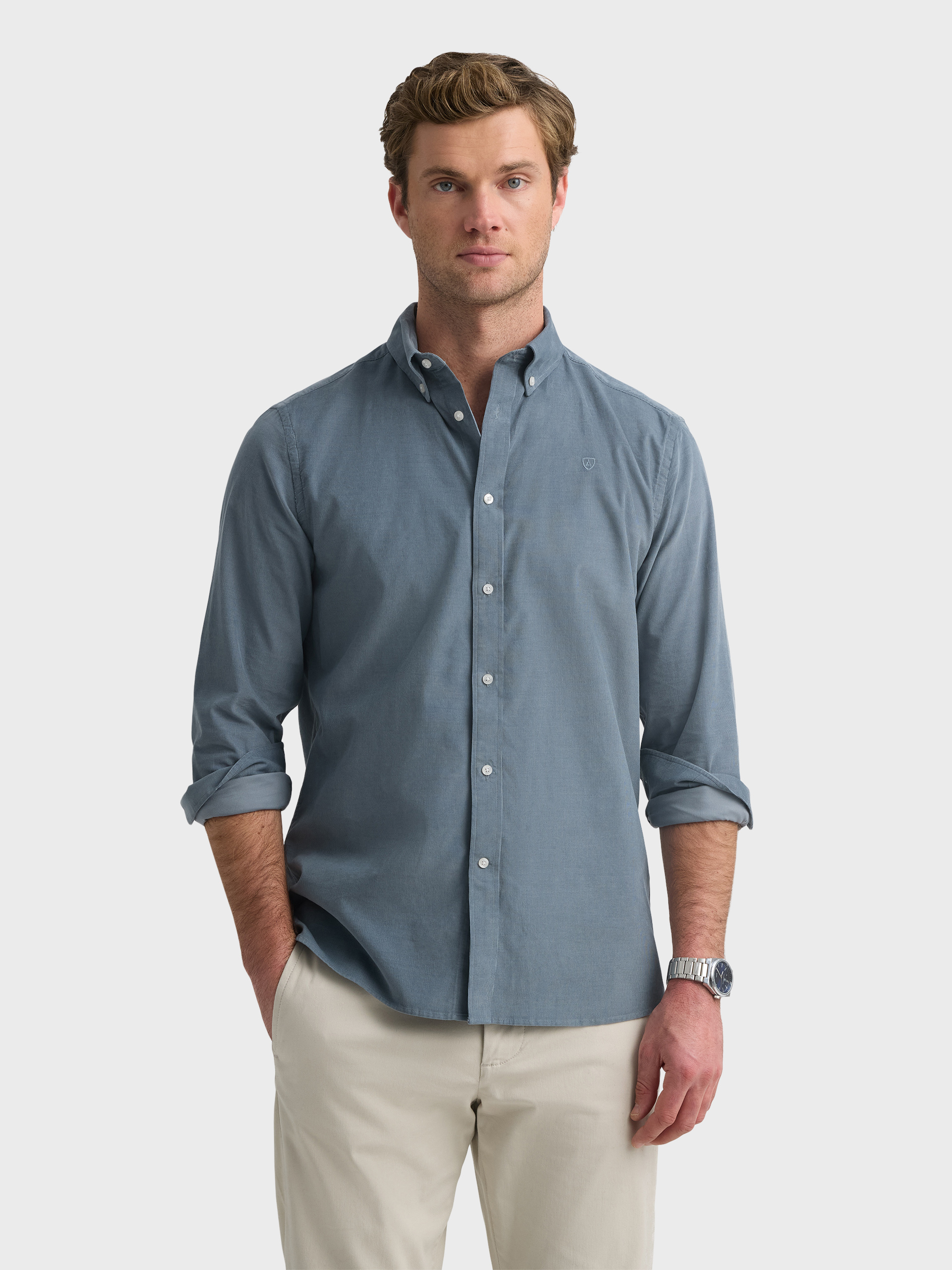 CAMISA MICROPANA AZUL