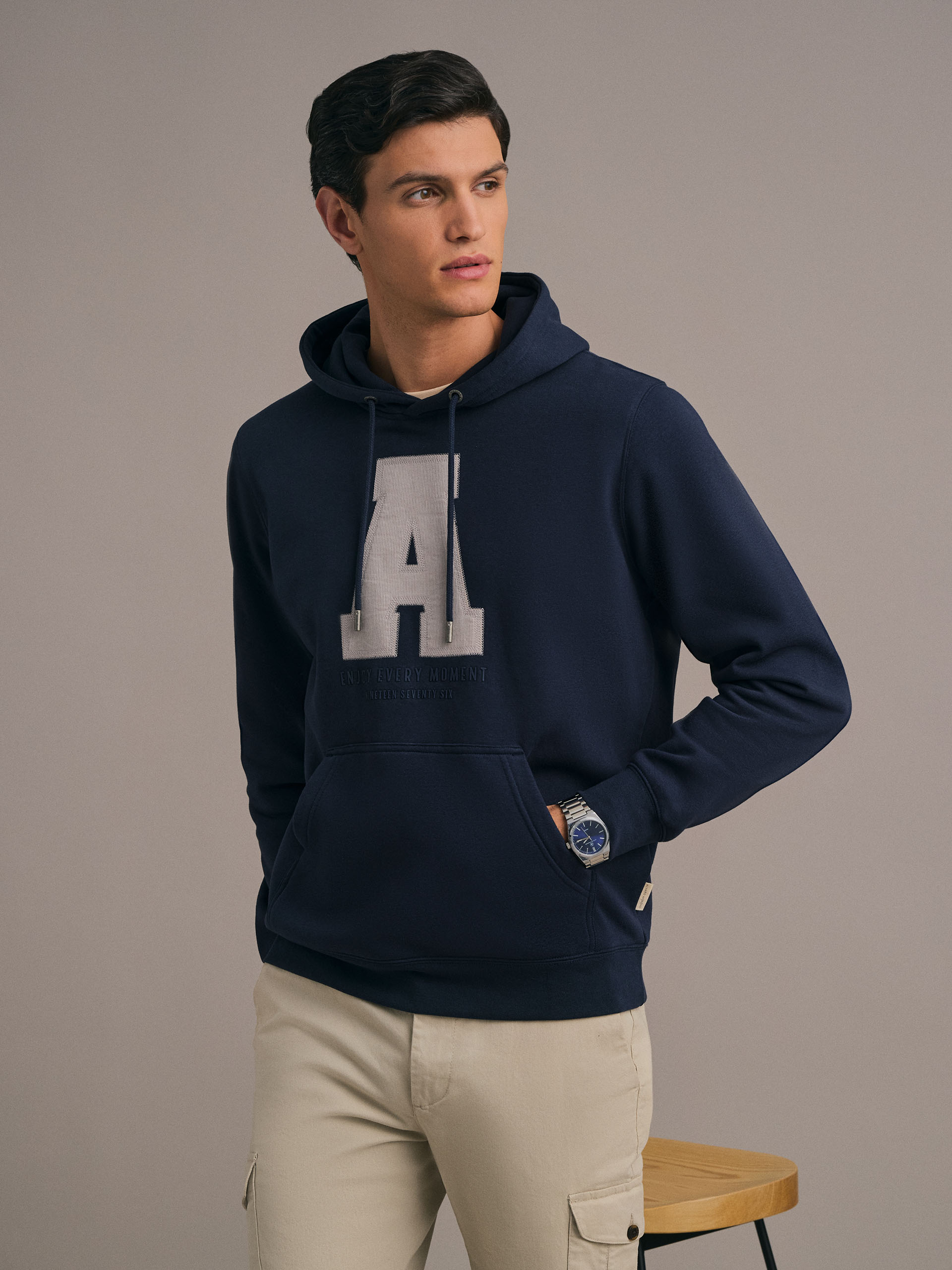 SUDADERA MOMENT AZUL MARINO