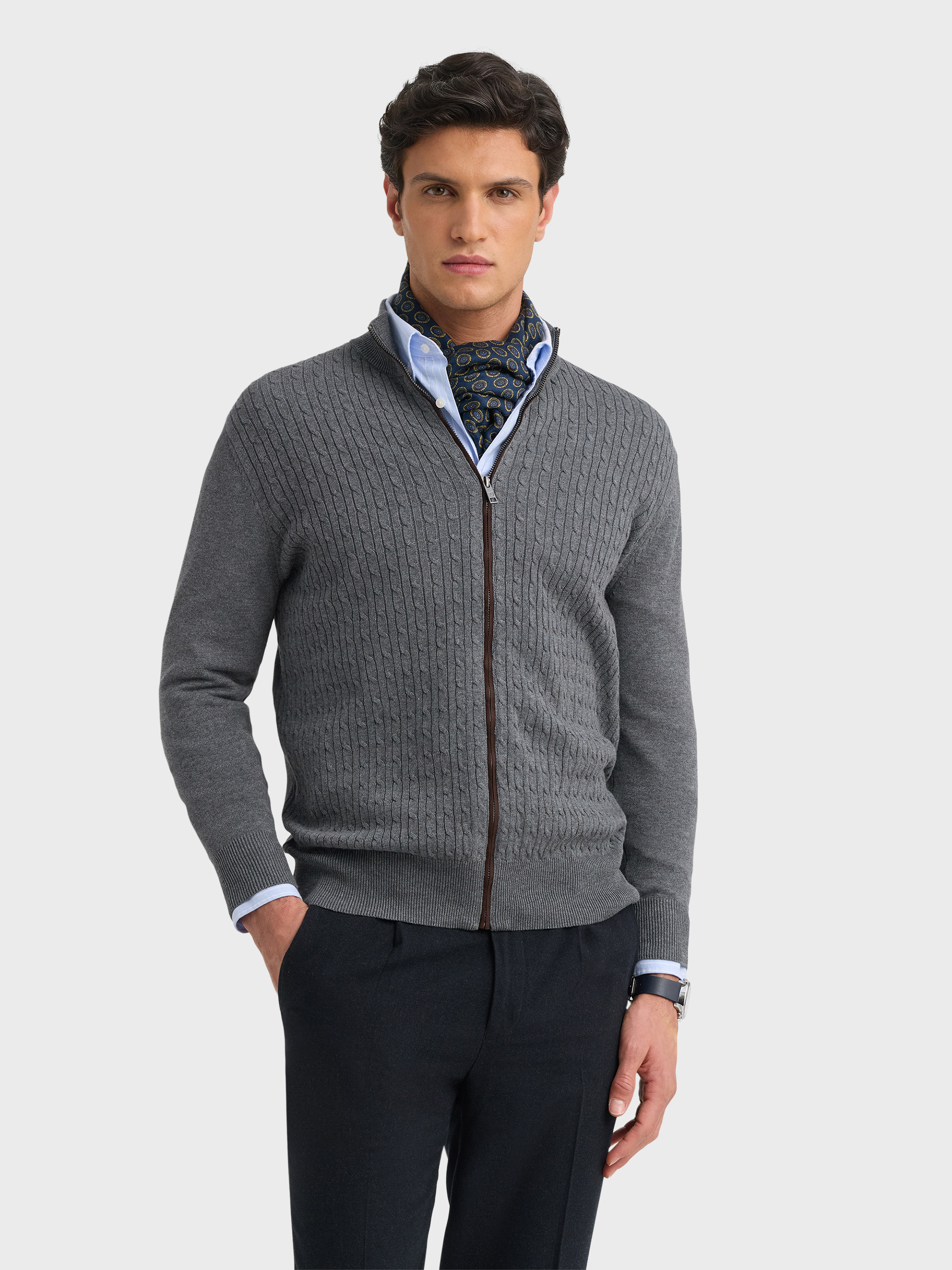 CARDIGAN OCHOS GRIS
