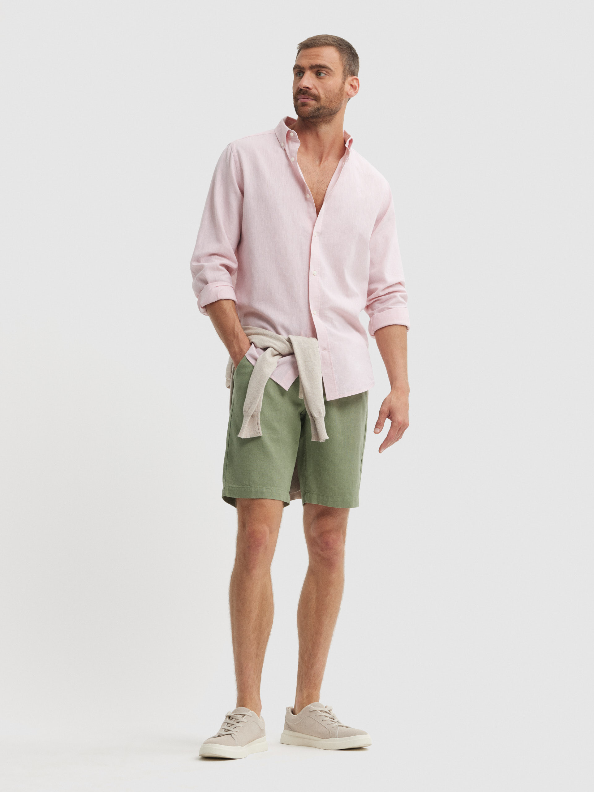 CAMISA LINO C. BOTON