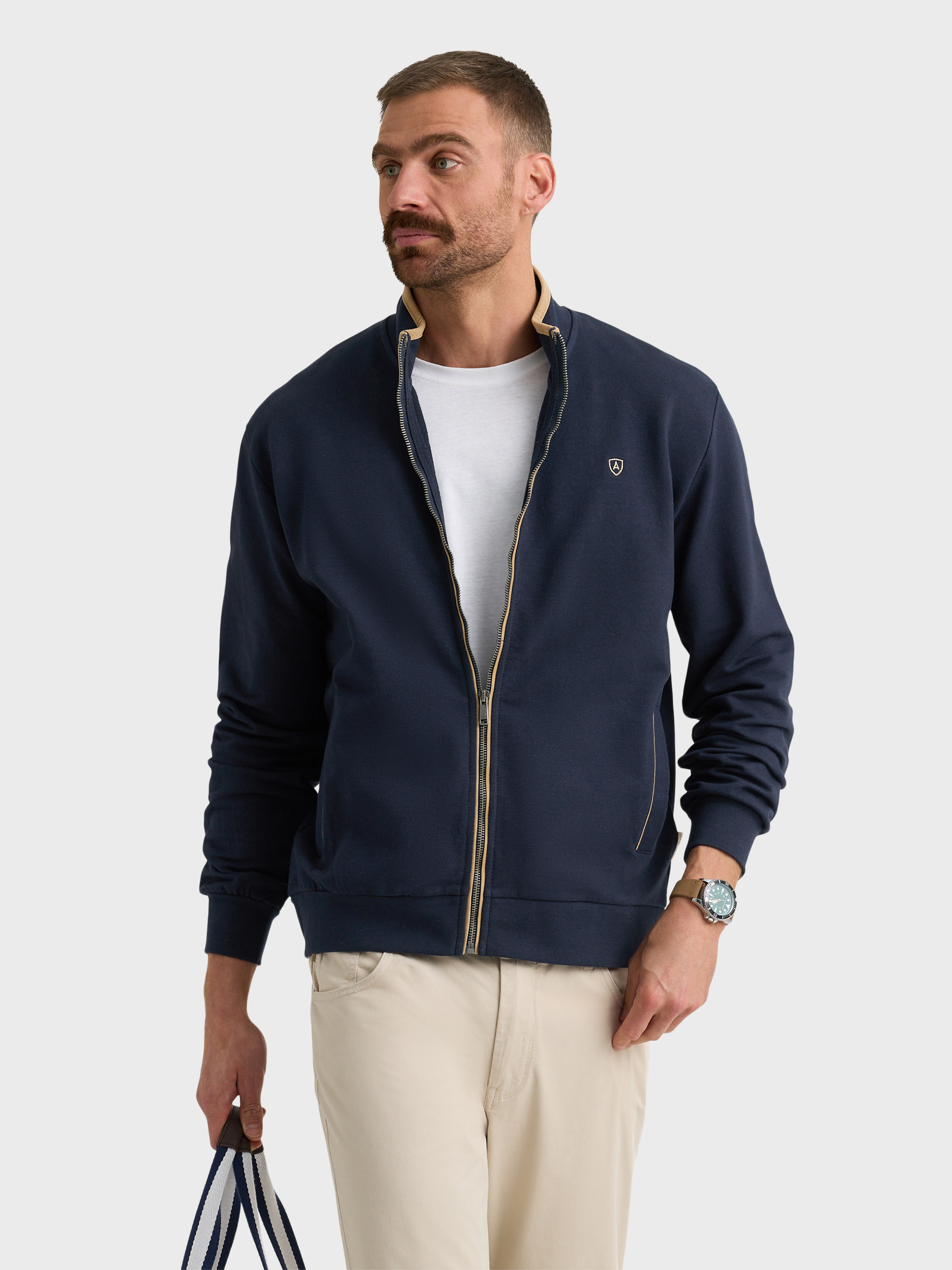 SUDADERA CONTRAST AZUL MARINO