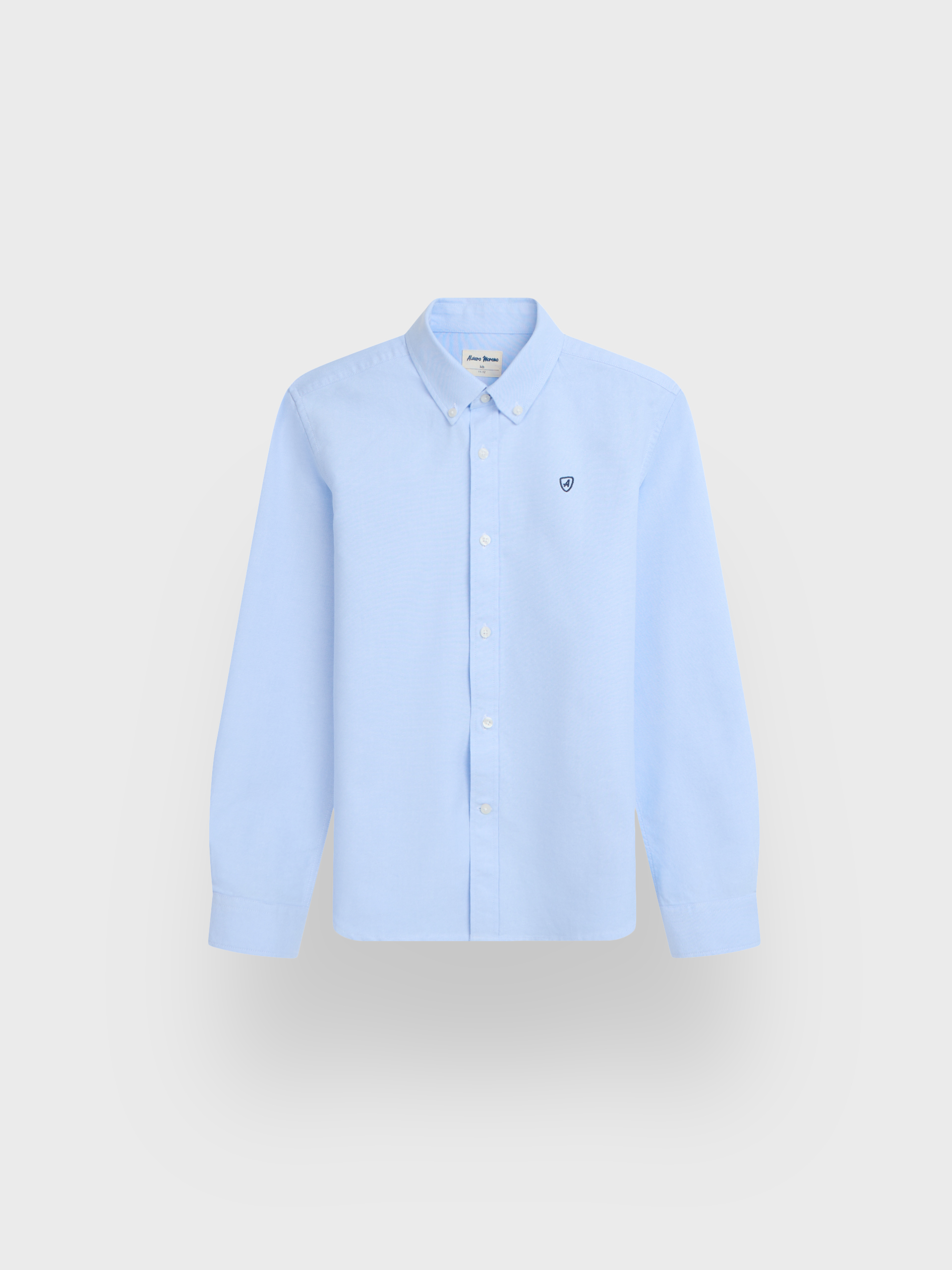 CAMISA OXFORD SOLID KIDS CELESTE
