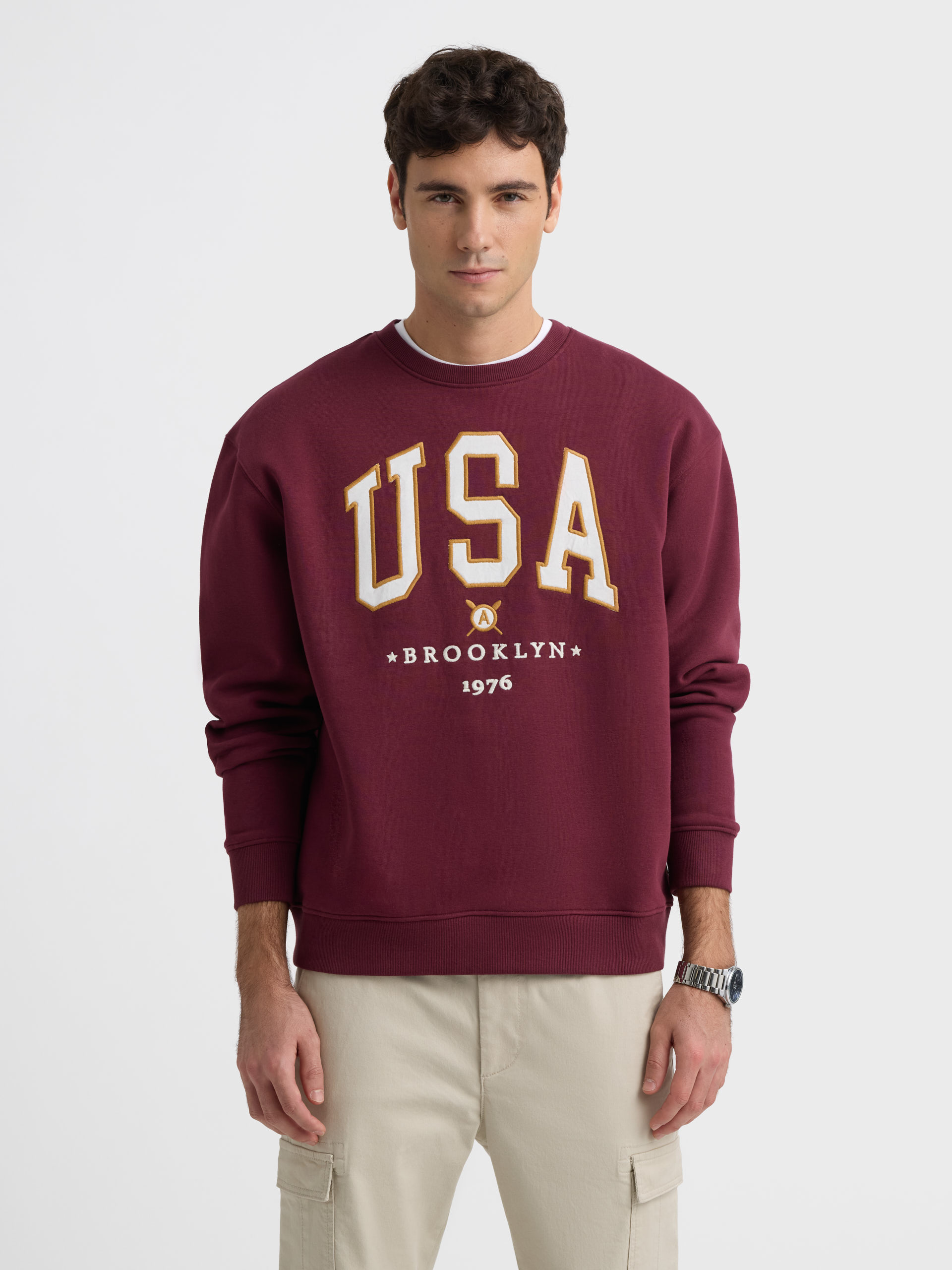 SUDADERA BROOKLYN BURDEOS