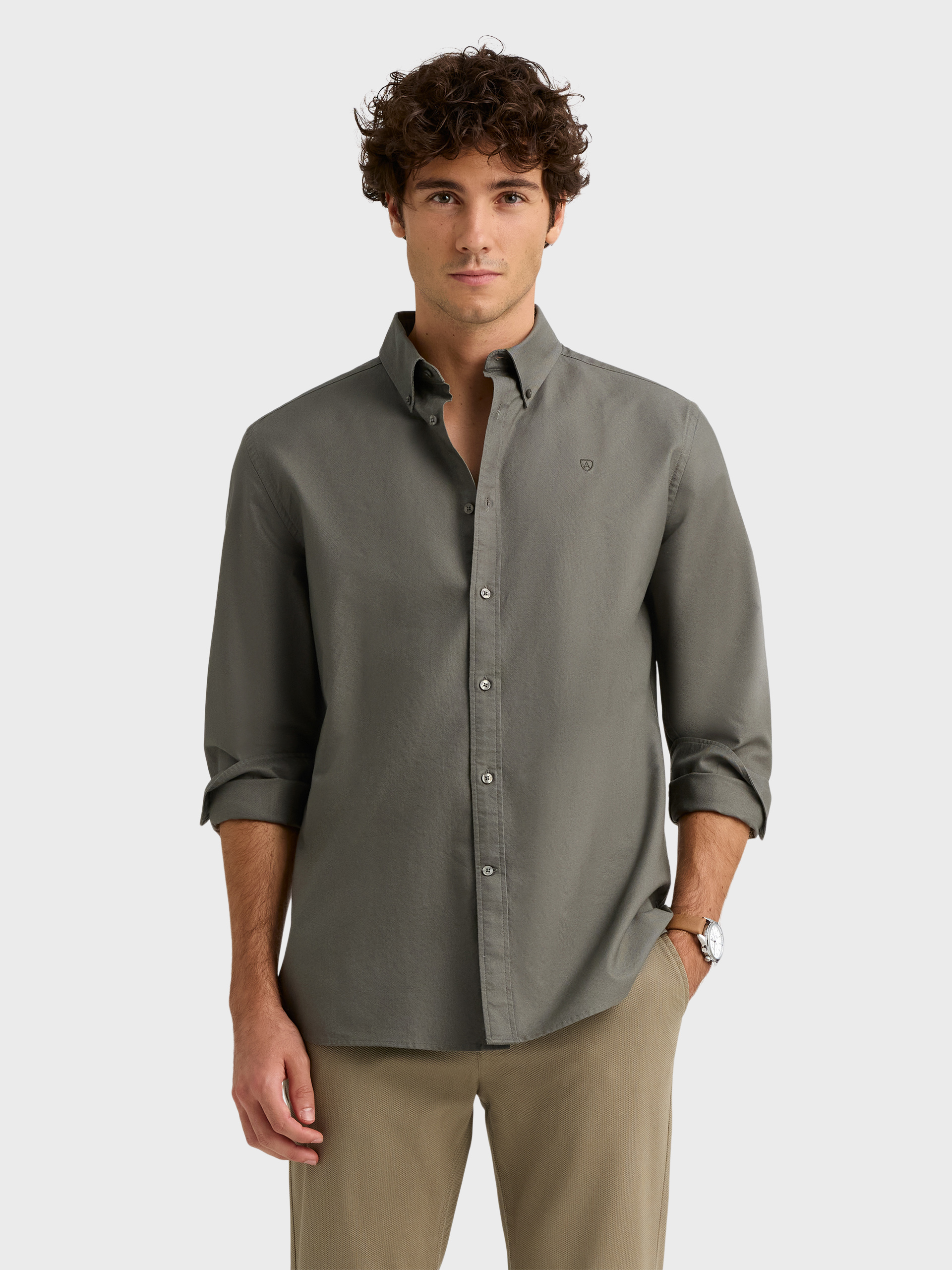 CAMISA OXFORD DARK VERDE