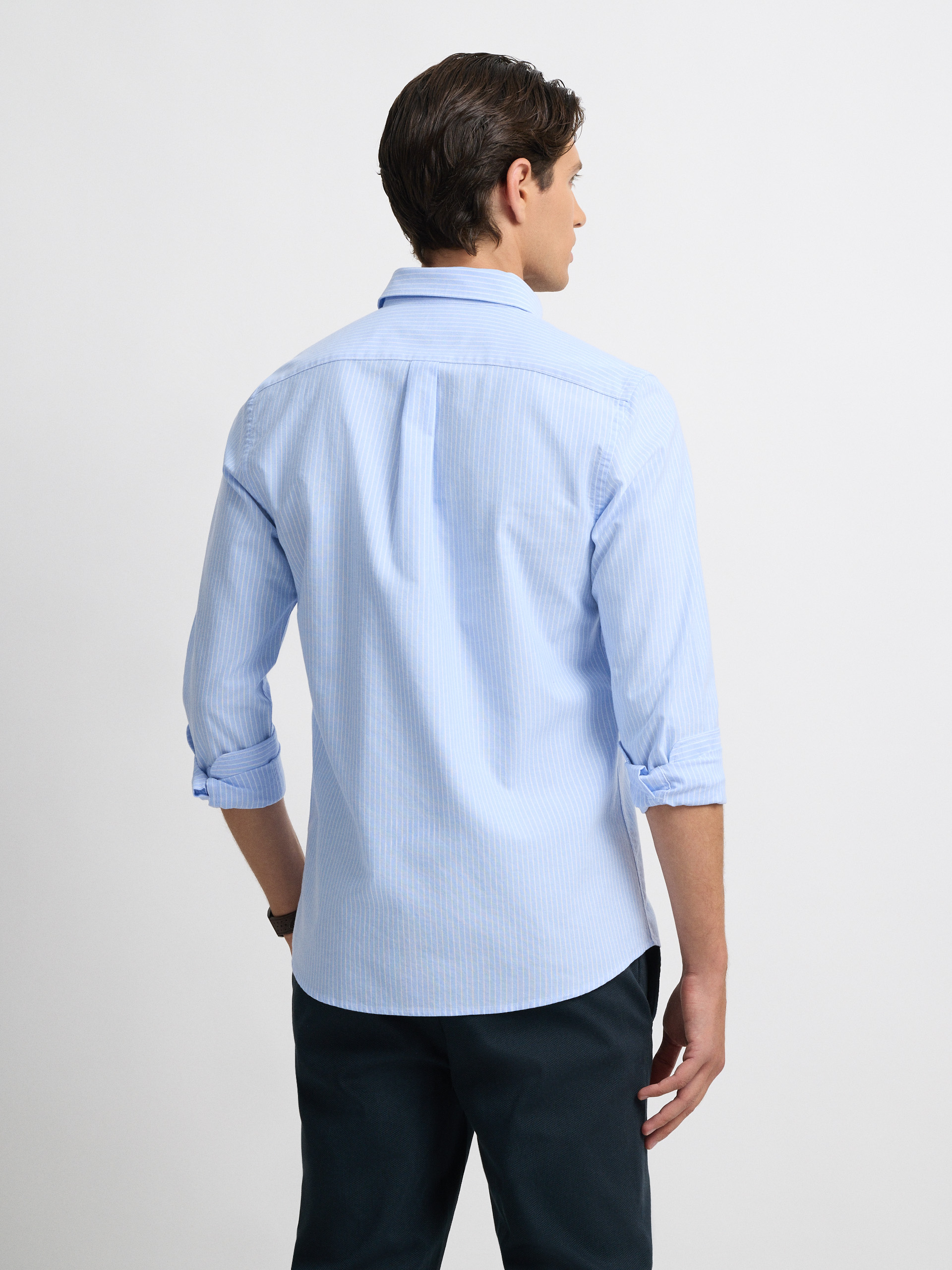 CAMISA OXFORD RAYAS DOWN