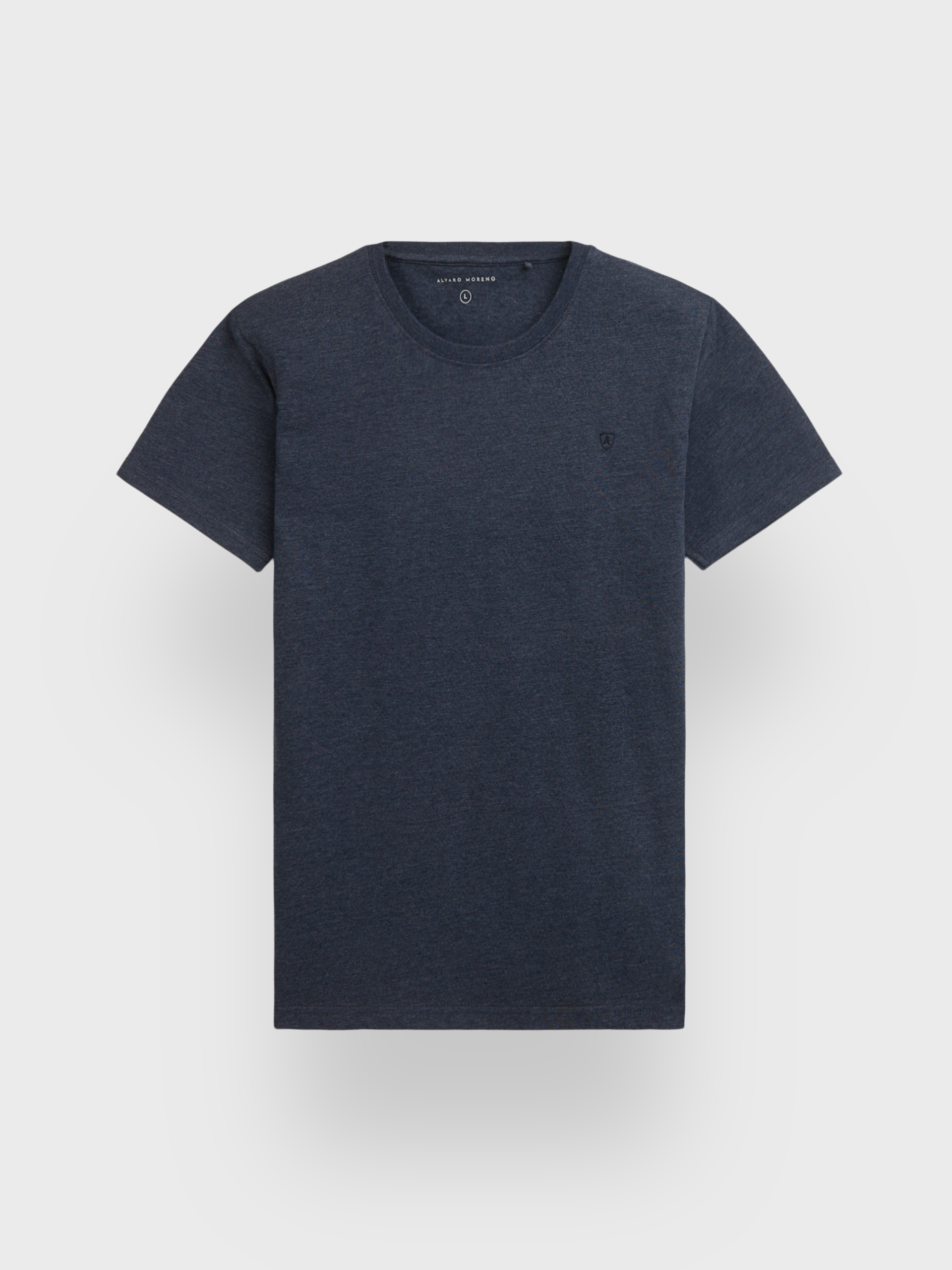 CAMISETA MELANGE AZUL MARINO