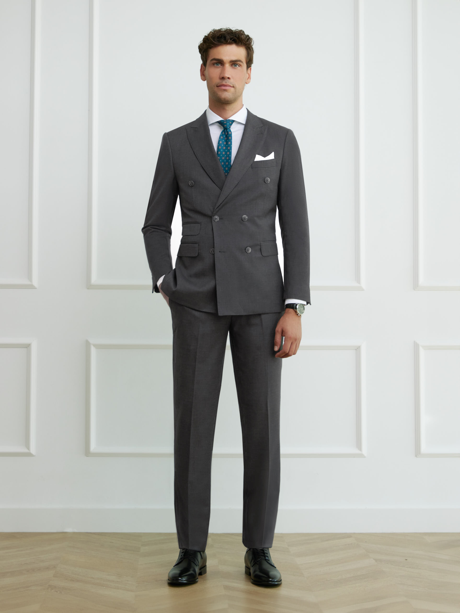 PANTALON FIL A FIL CRUZADO GRIS