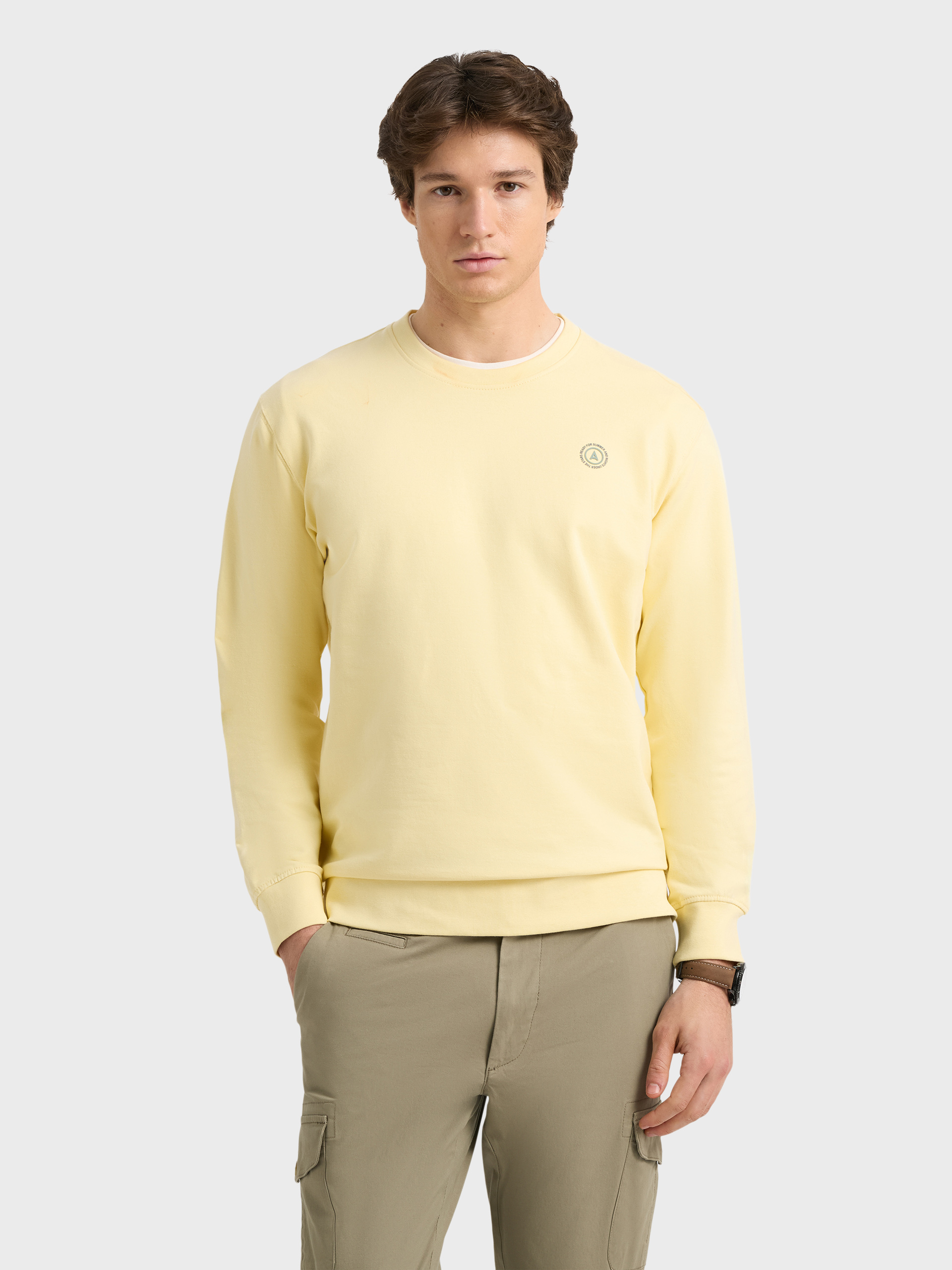 SUDADERA BASIC SPRING AMARILLO