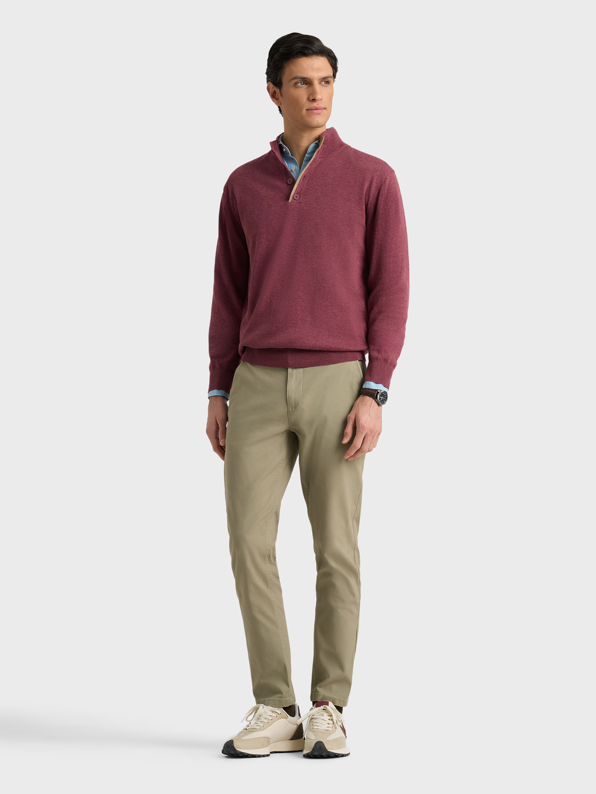 JERSEY BUTTON COLLAR