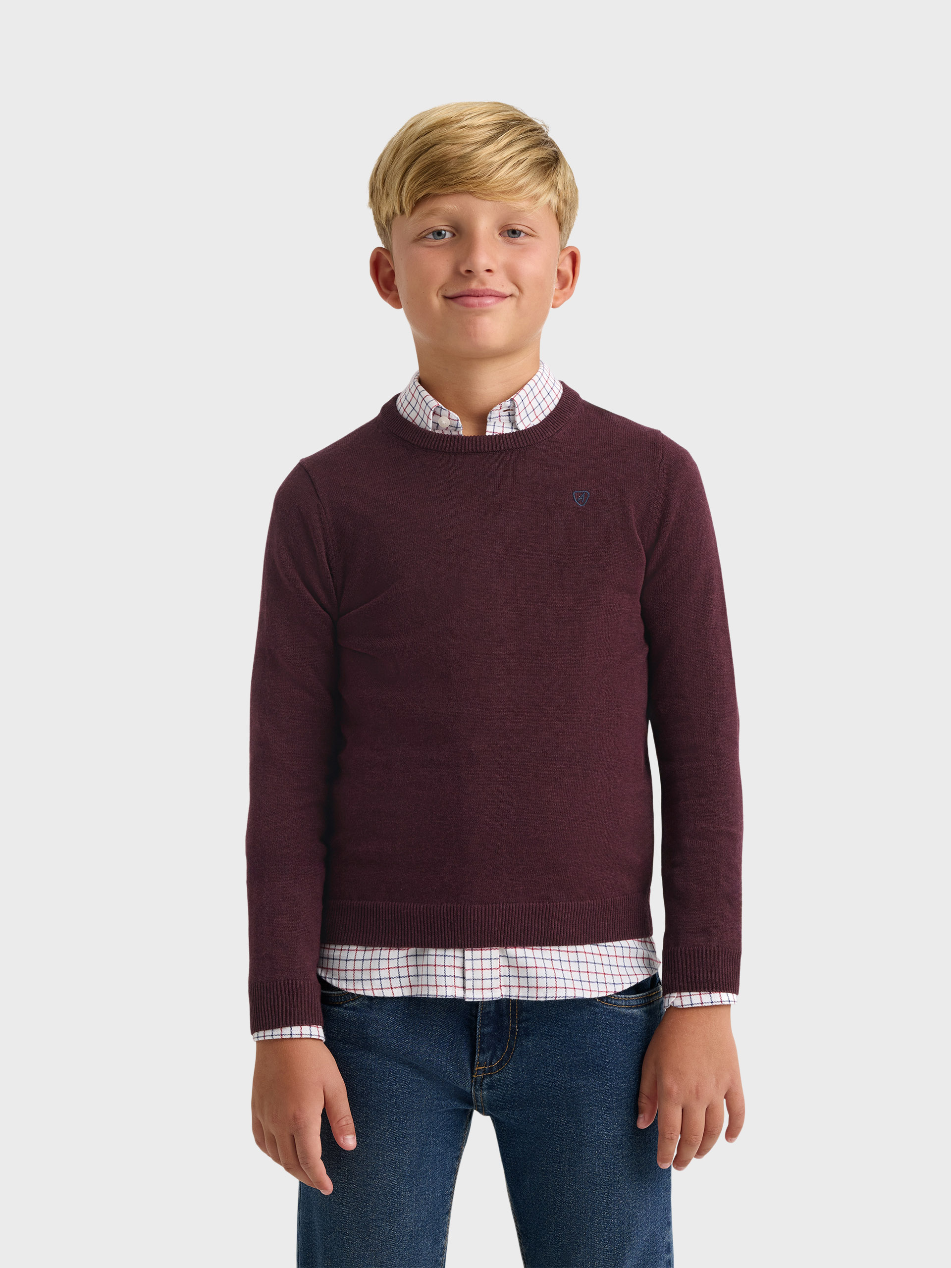 JERSEY ROUND NECK KIDS BURDEOS