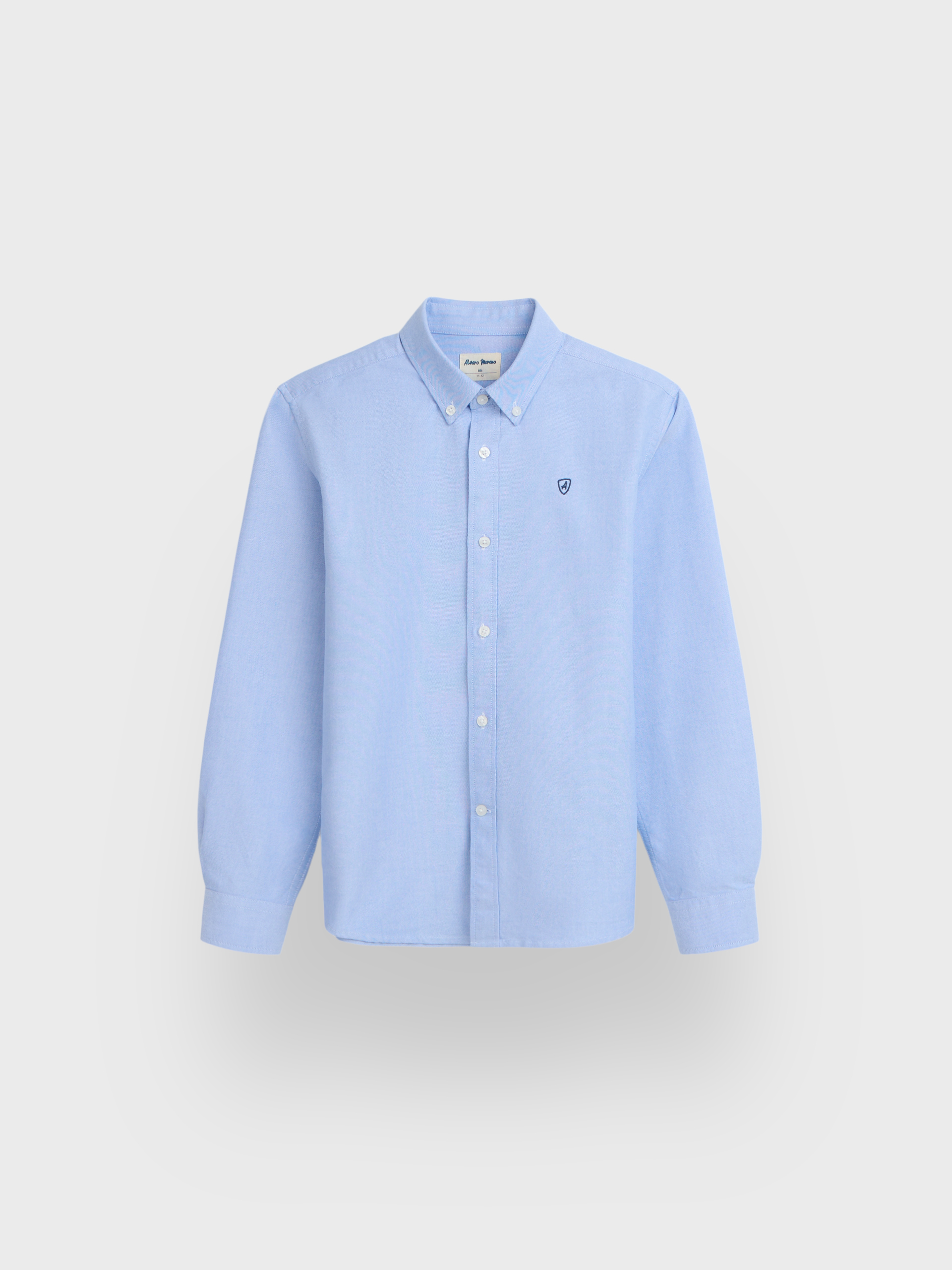 CAMISA OXFORD SOLID KIDS AZUL