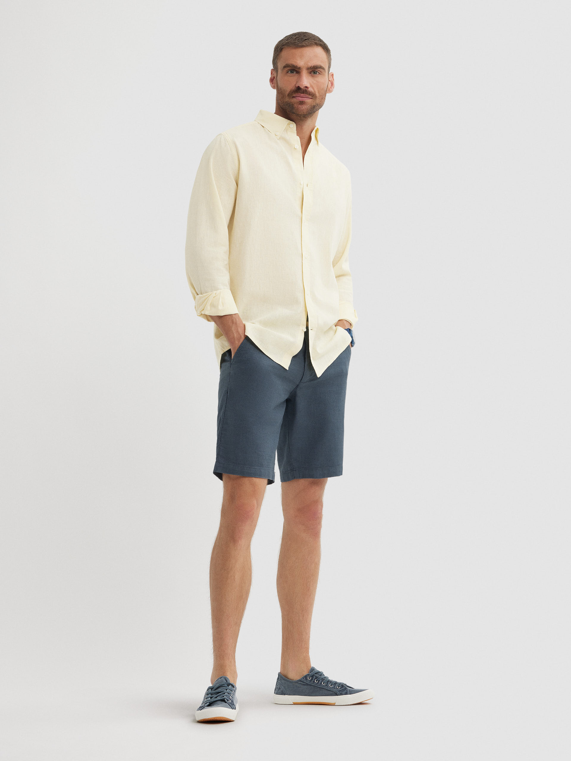 CAMISA LINO C. BOTON