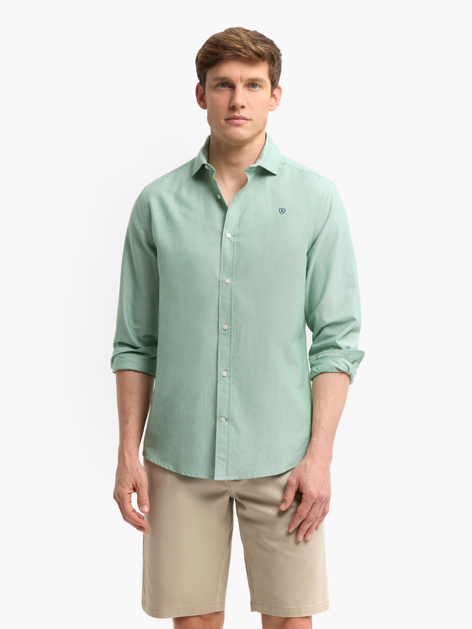 CAMISA PIN POINT VERDE