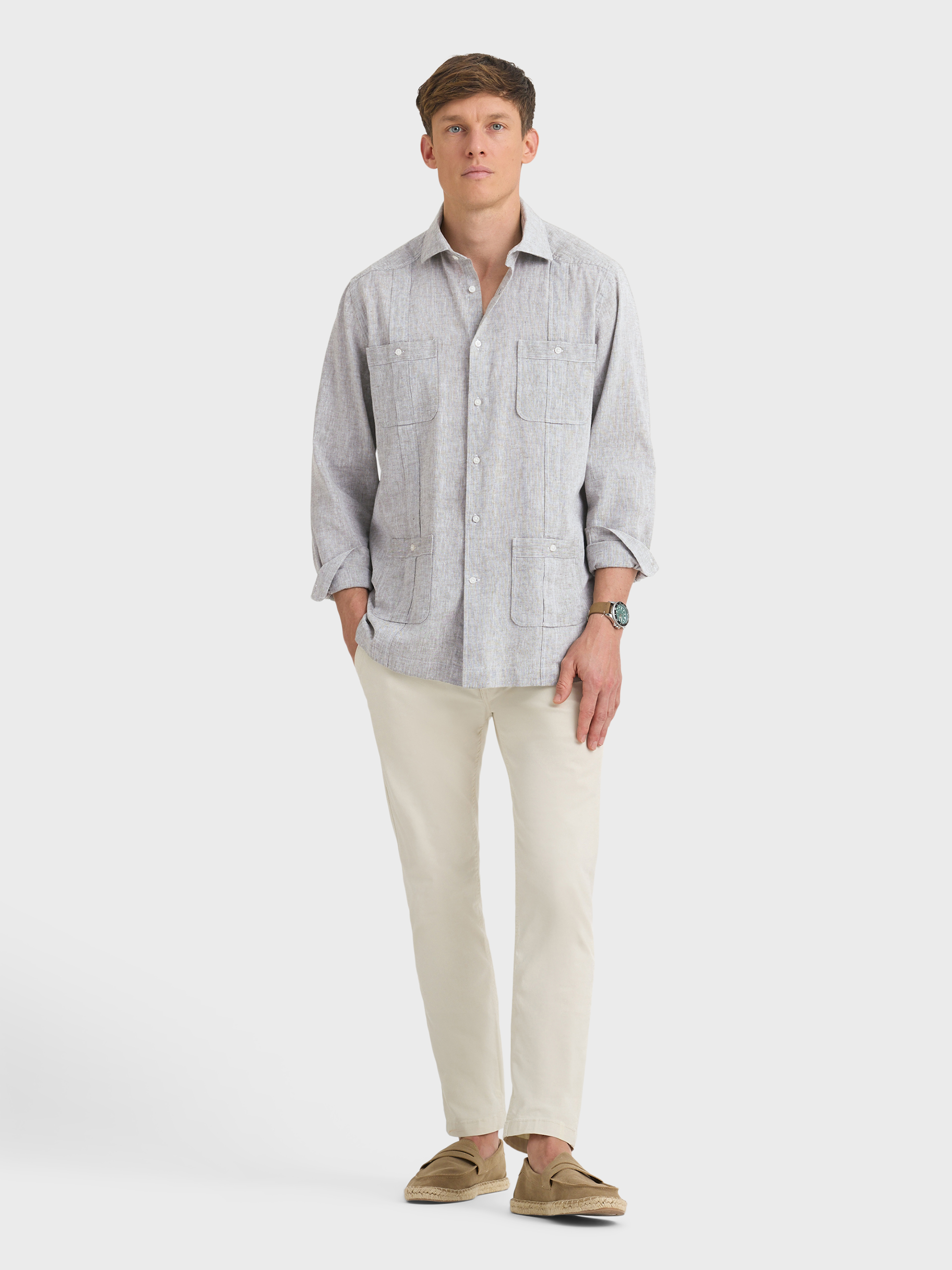 CUBANA LINO CHAMBRAY VERDE