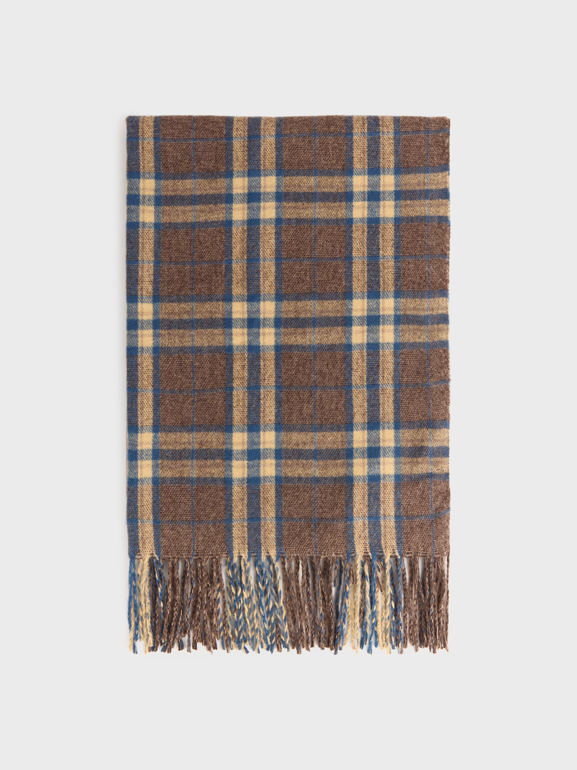 BUFANDA CHECKS MARRÓN